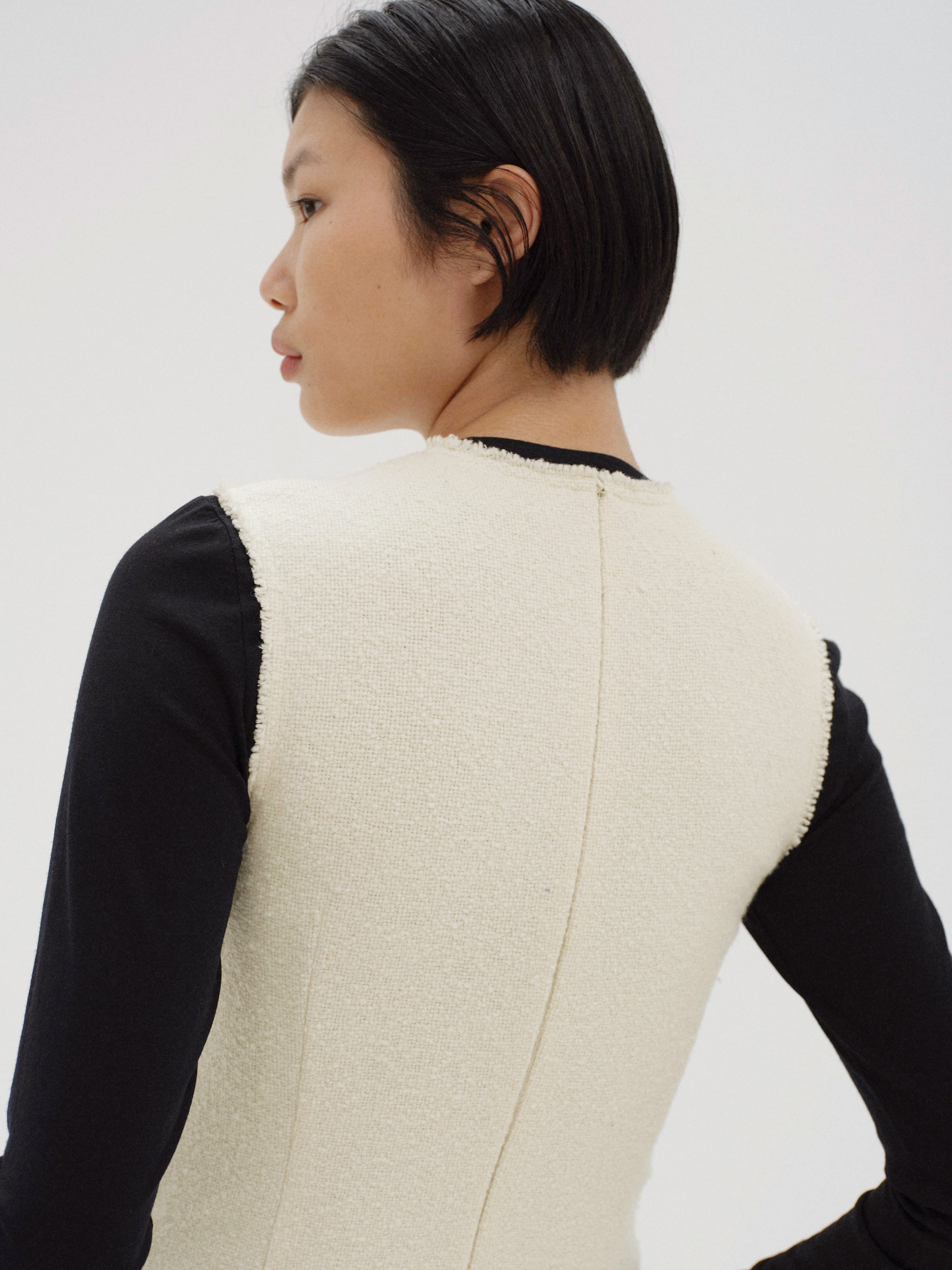 HOMESPUN TWEED  DRESS 詳細画像 IVORY WHITE 3