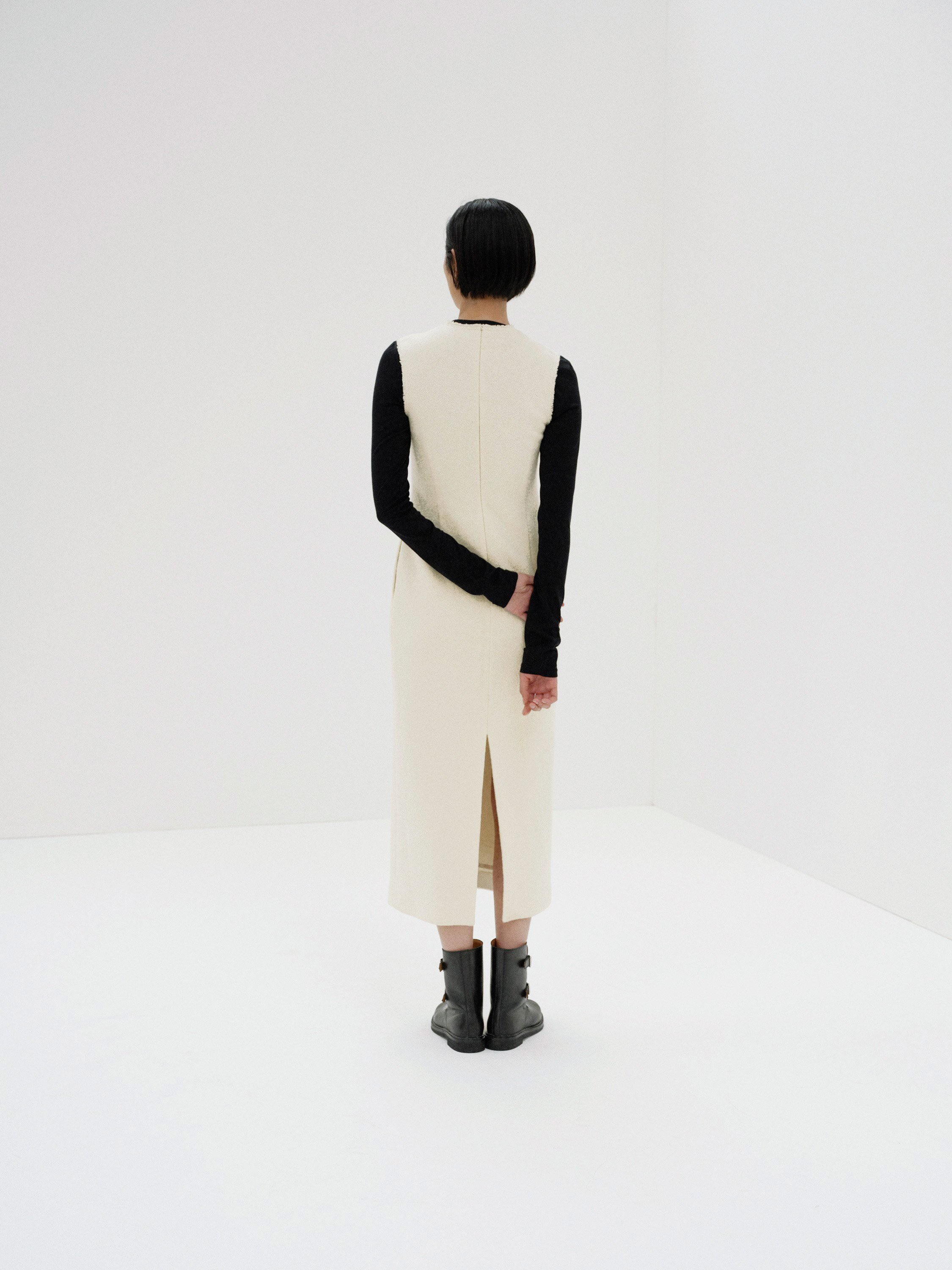 HOMESPUN TWEED  DRESS 詳細画像 IVORY WHITE 4