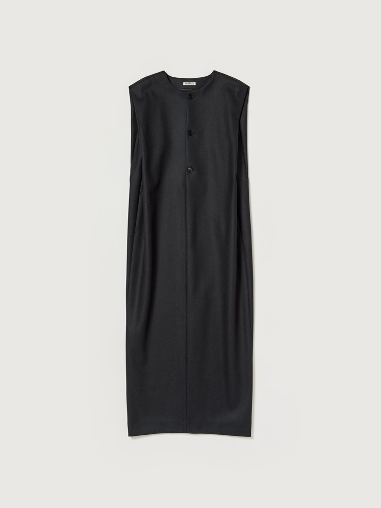 LIGHT MELTON SLEEVELESS DRESS