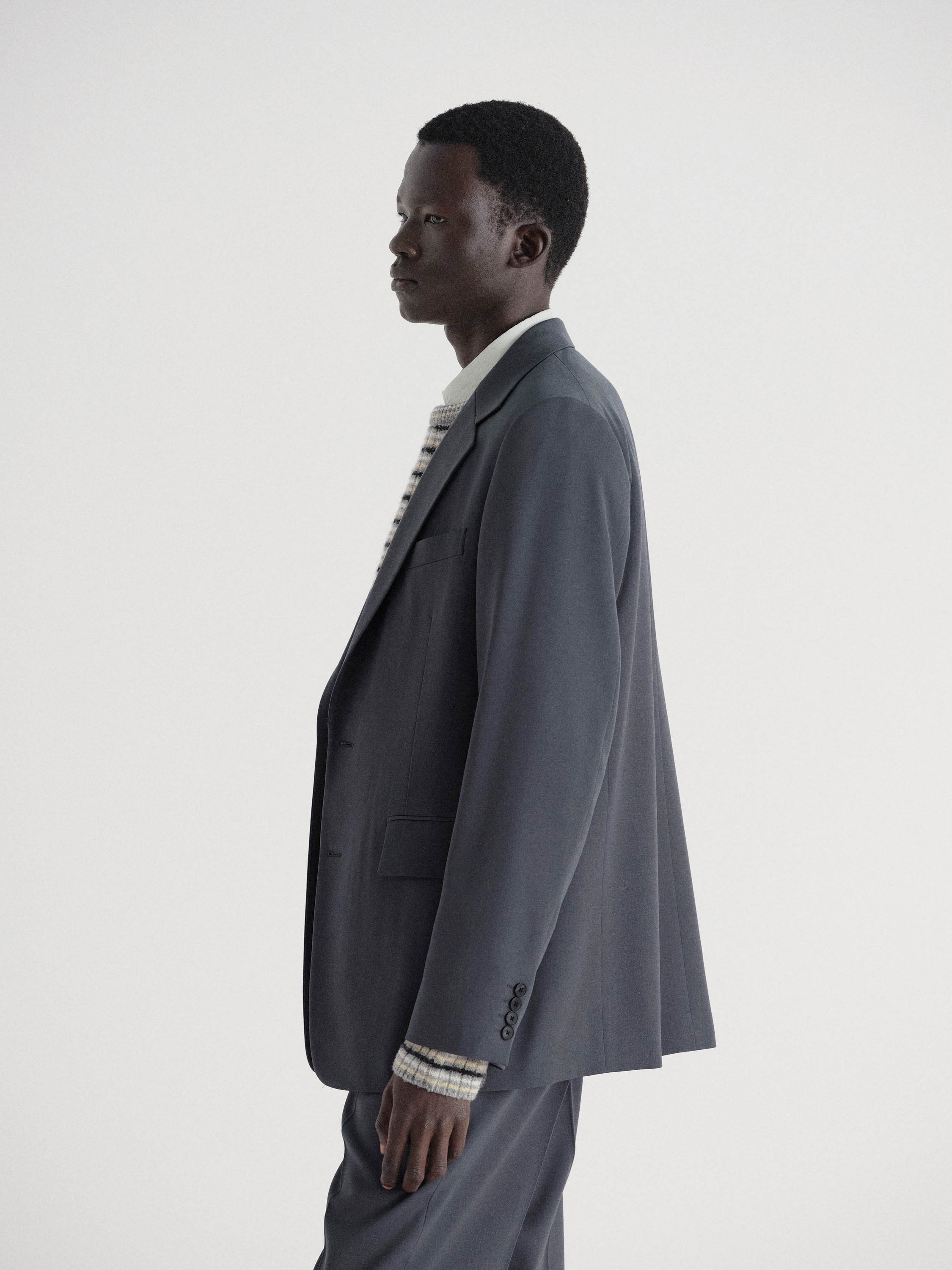 LIGHT WOOL MAX GABARDINE JACKET 詳細画像 DARK GRAY 3
