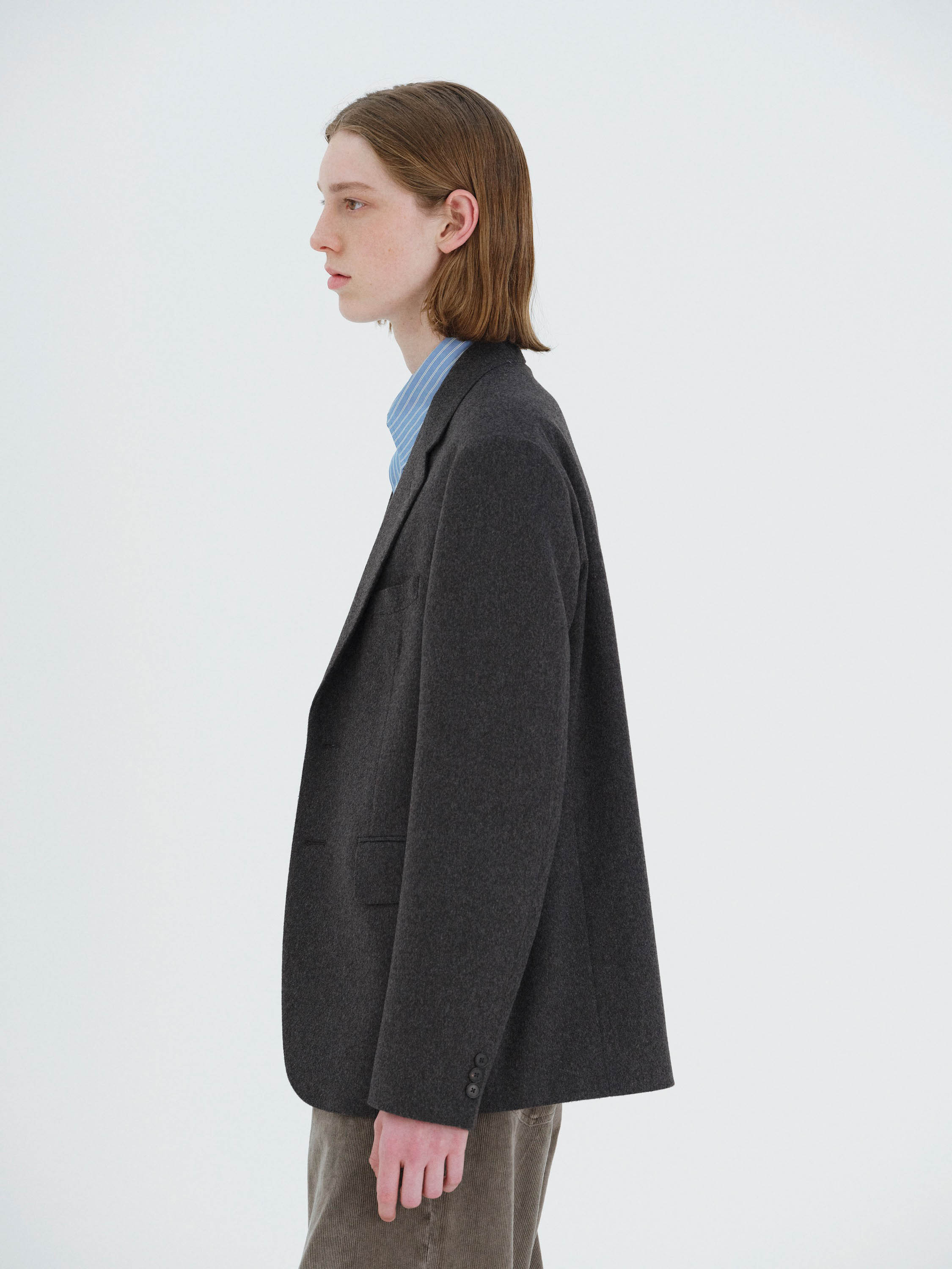 CASHMERE MOLESKIN JACKET 詳細画像 TOP CHARCOAL 3