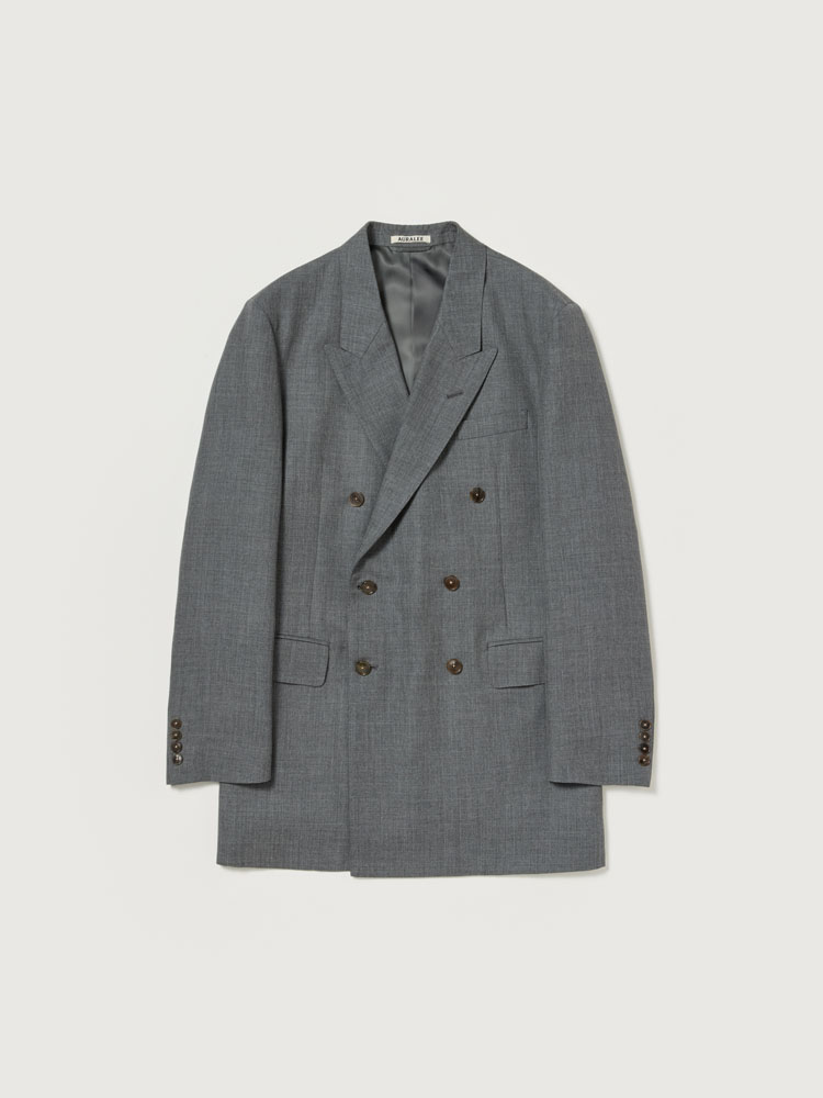 BLUEFACED WOOL DOUBLE-BREASTED JACKET - AURALEE Official Website