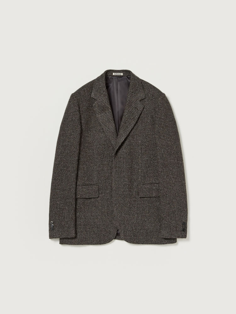 ALPACA WOOL SILK TWEED OVER JACKET