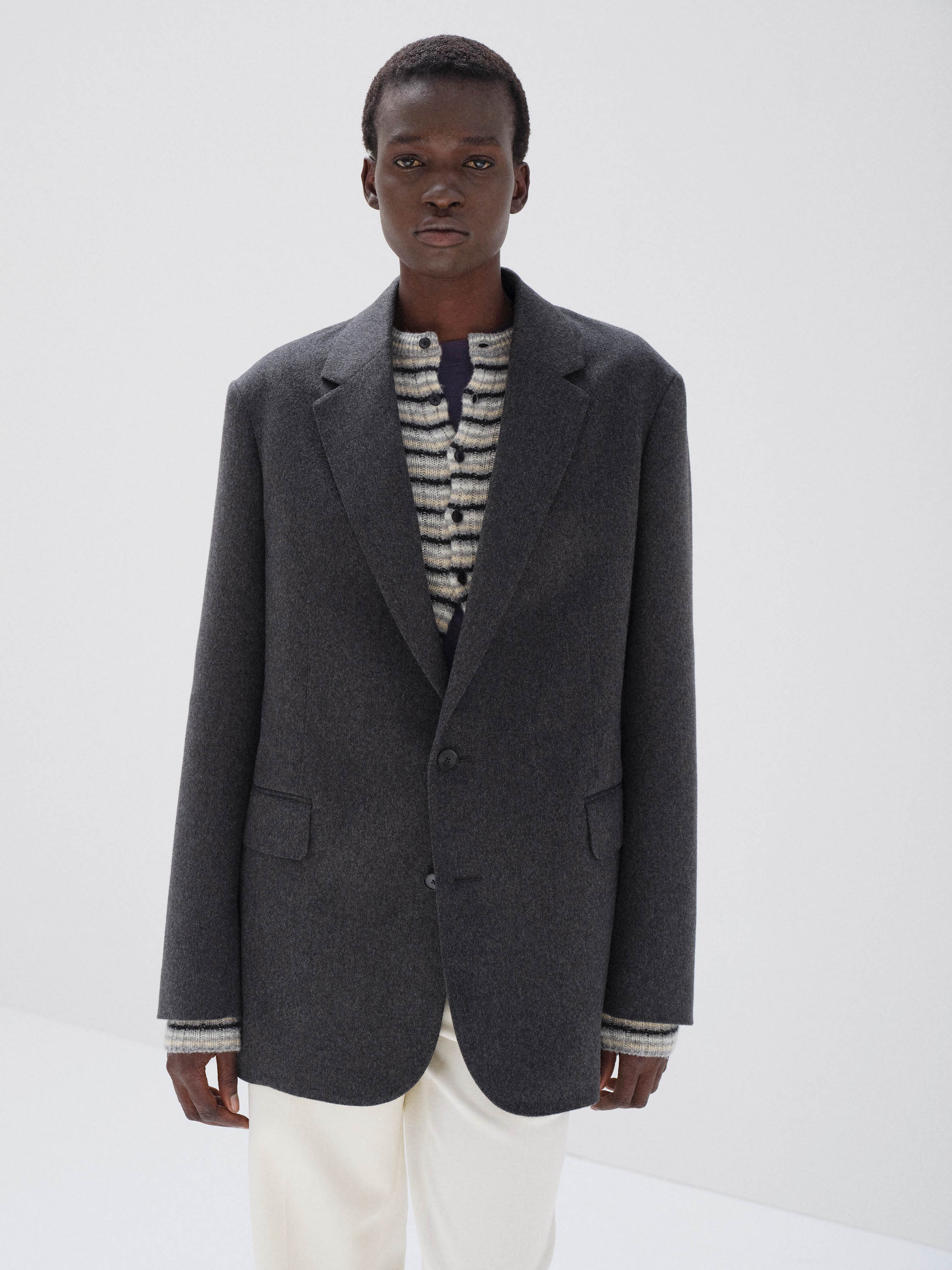 CASHMERE MOLESKIN JACKET 詳細画像 TOP CHARCOAL 1