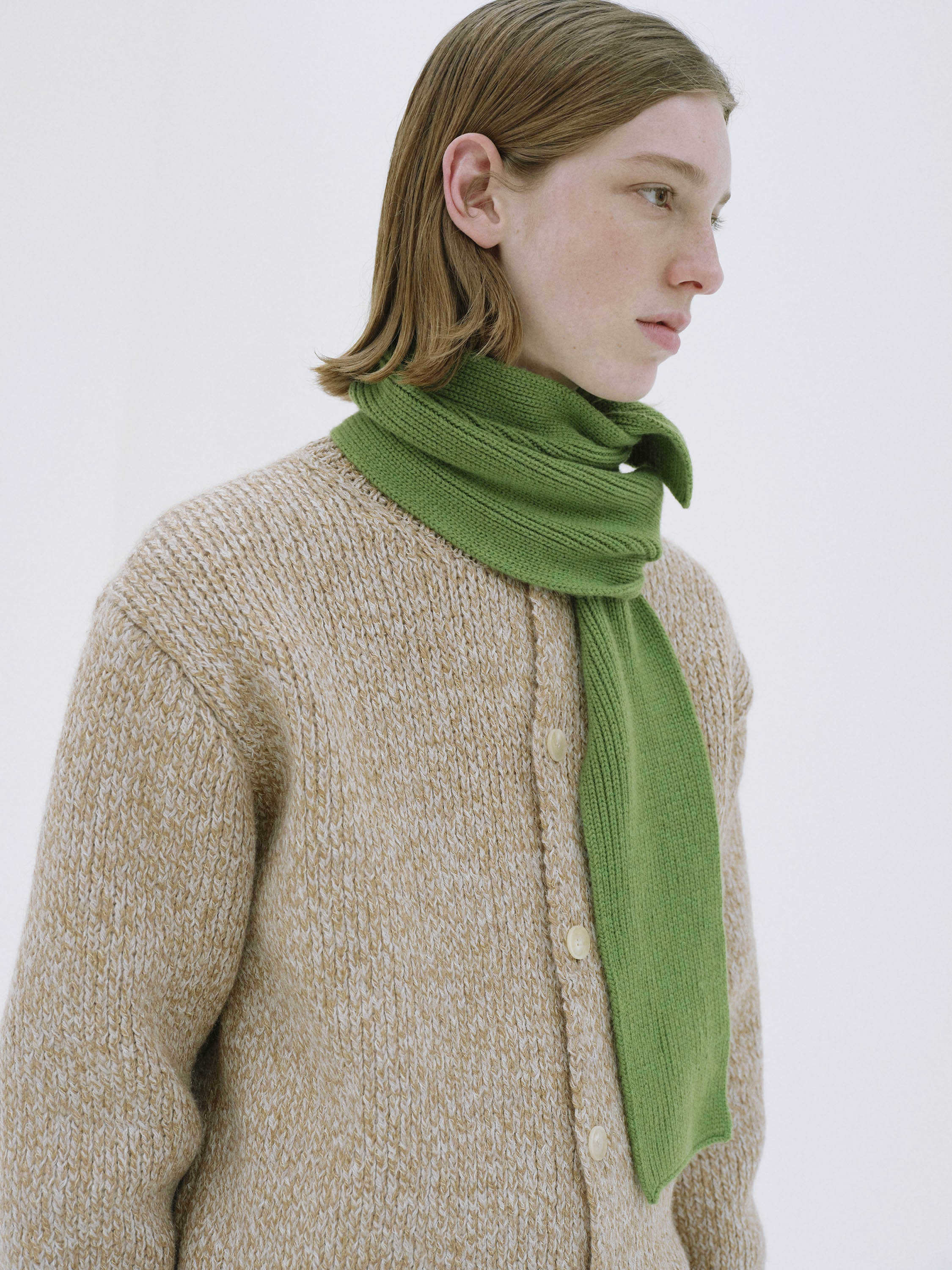 LIGHT CASHMERE KNIT STOLE 詳細画像 GREEN 2
