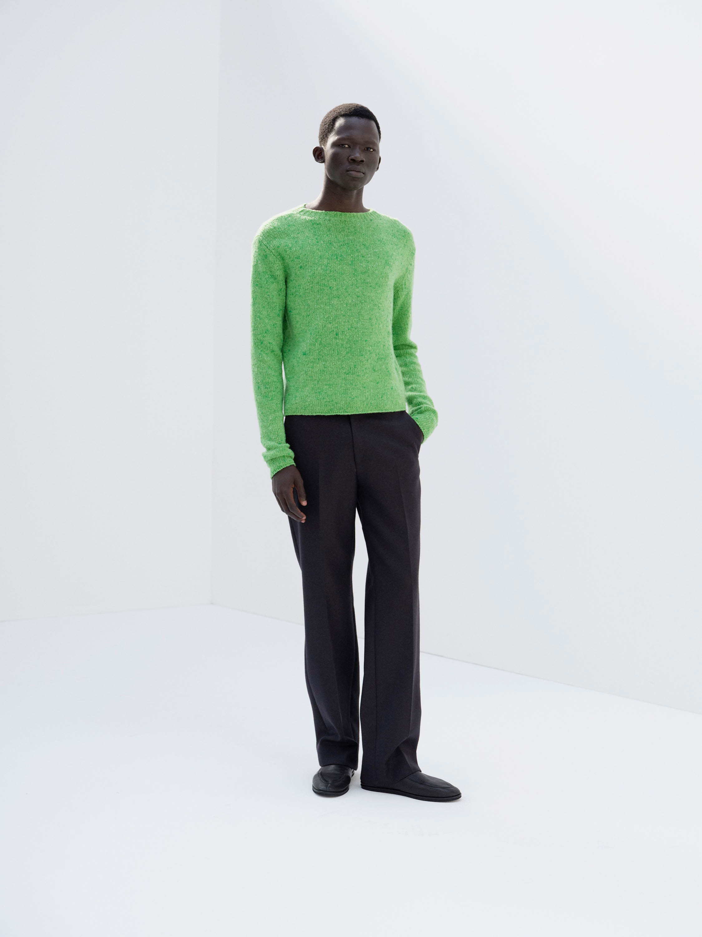 CASHMERE MELANGE KNIT P/O 詳細画像 TOP GREEN 1