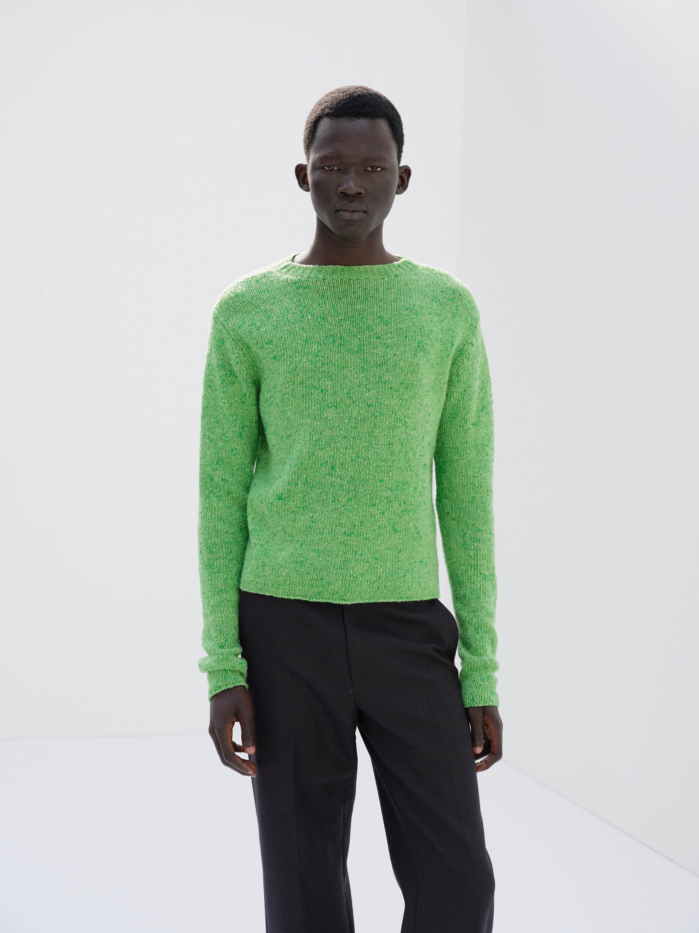 CASHMERE MELANGE KNIT P/O 詳細画像 TOP GREEN 2