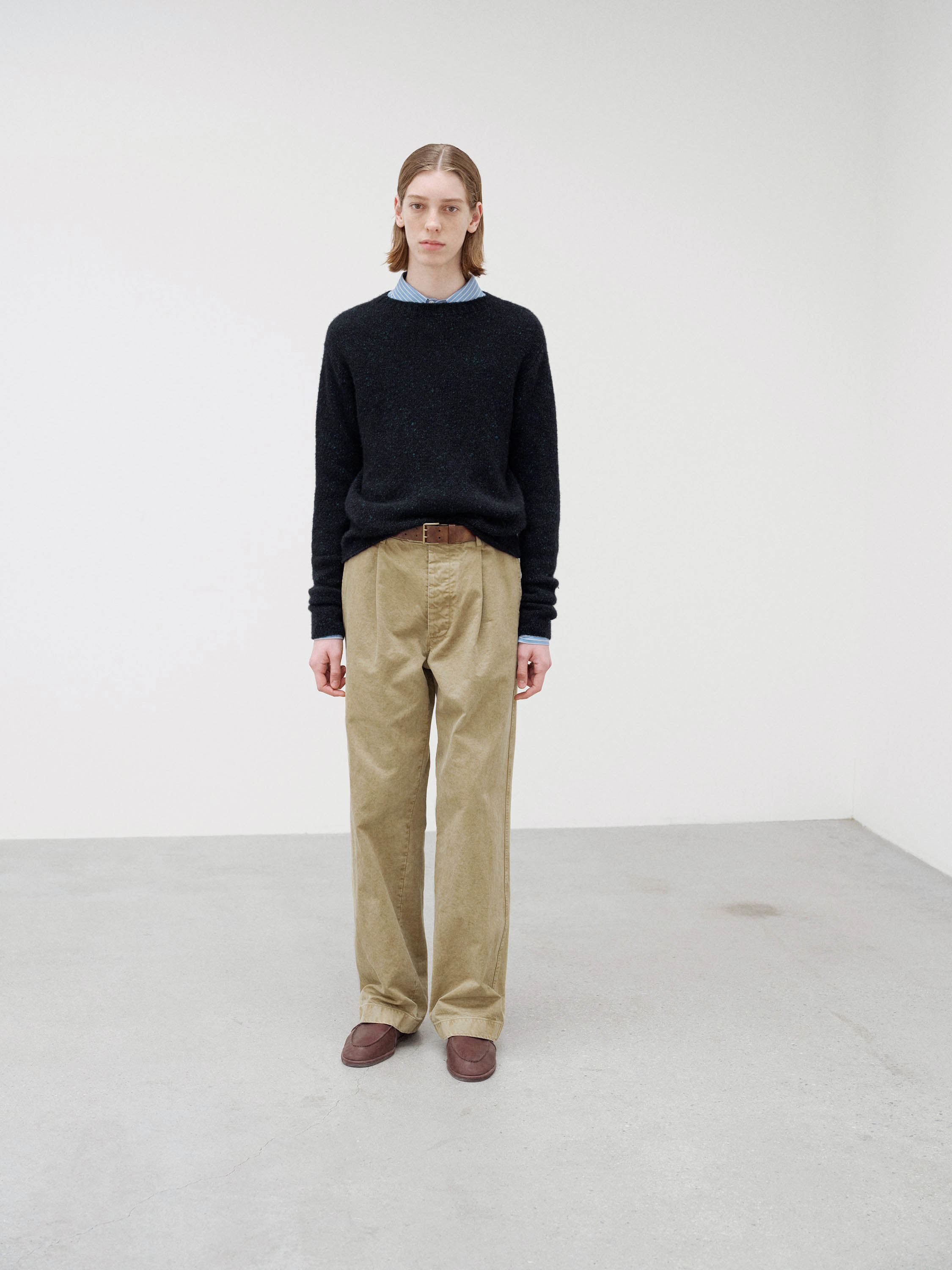 CASHMERE MELANGE KNIT P/O 詳細画像 TOP NAVY BLACK 1