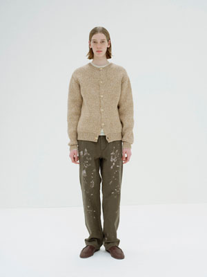 WASHED BAGGY SATIN BLEACHED BAKER PANTS