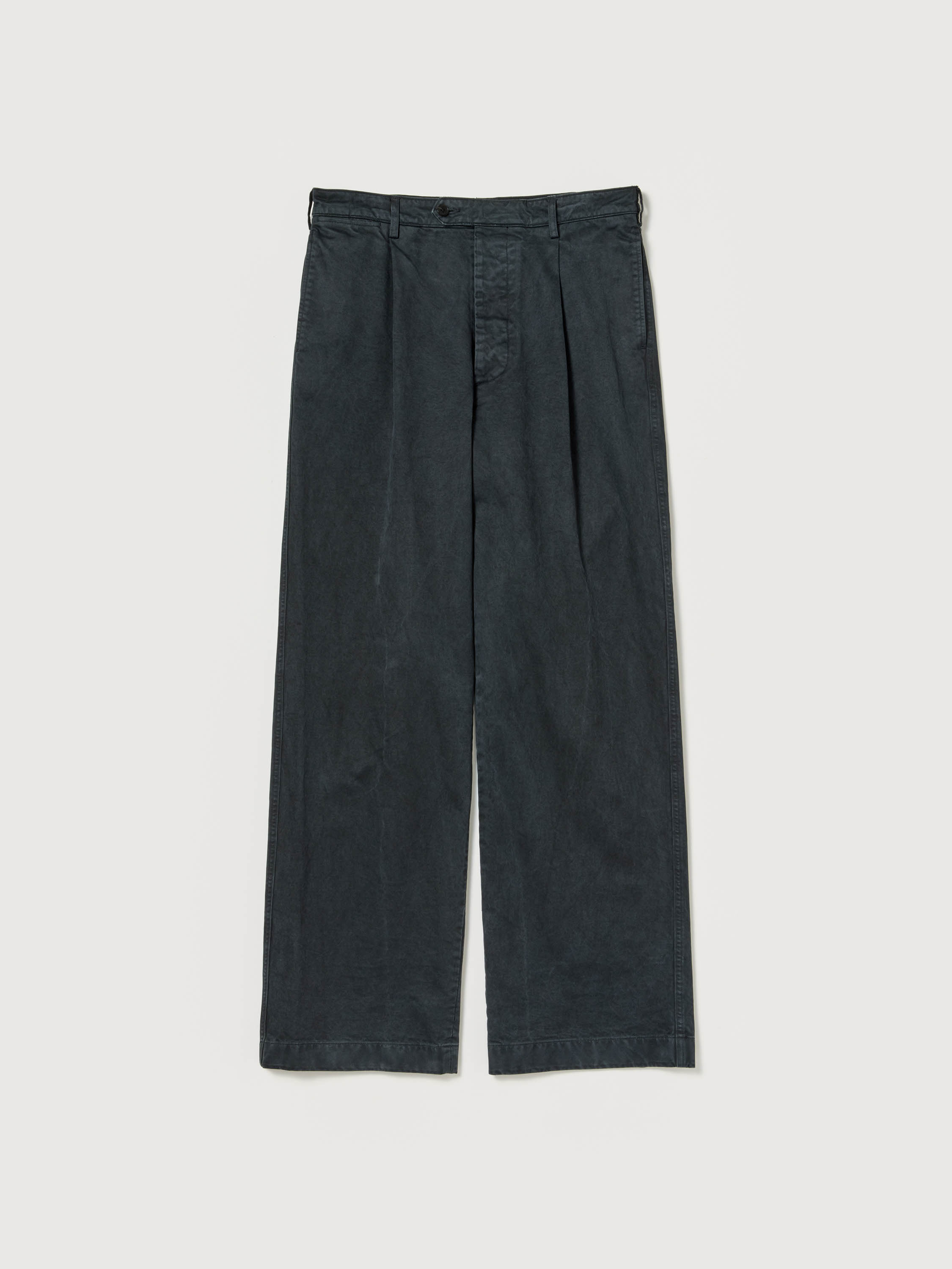 PRODUCT DYED FINX CHINO ONE-TUCK PANTS 詳細画像 BLACK 1