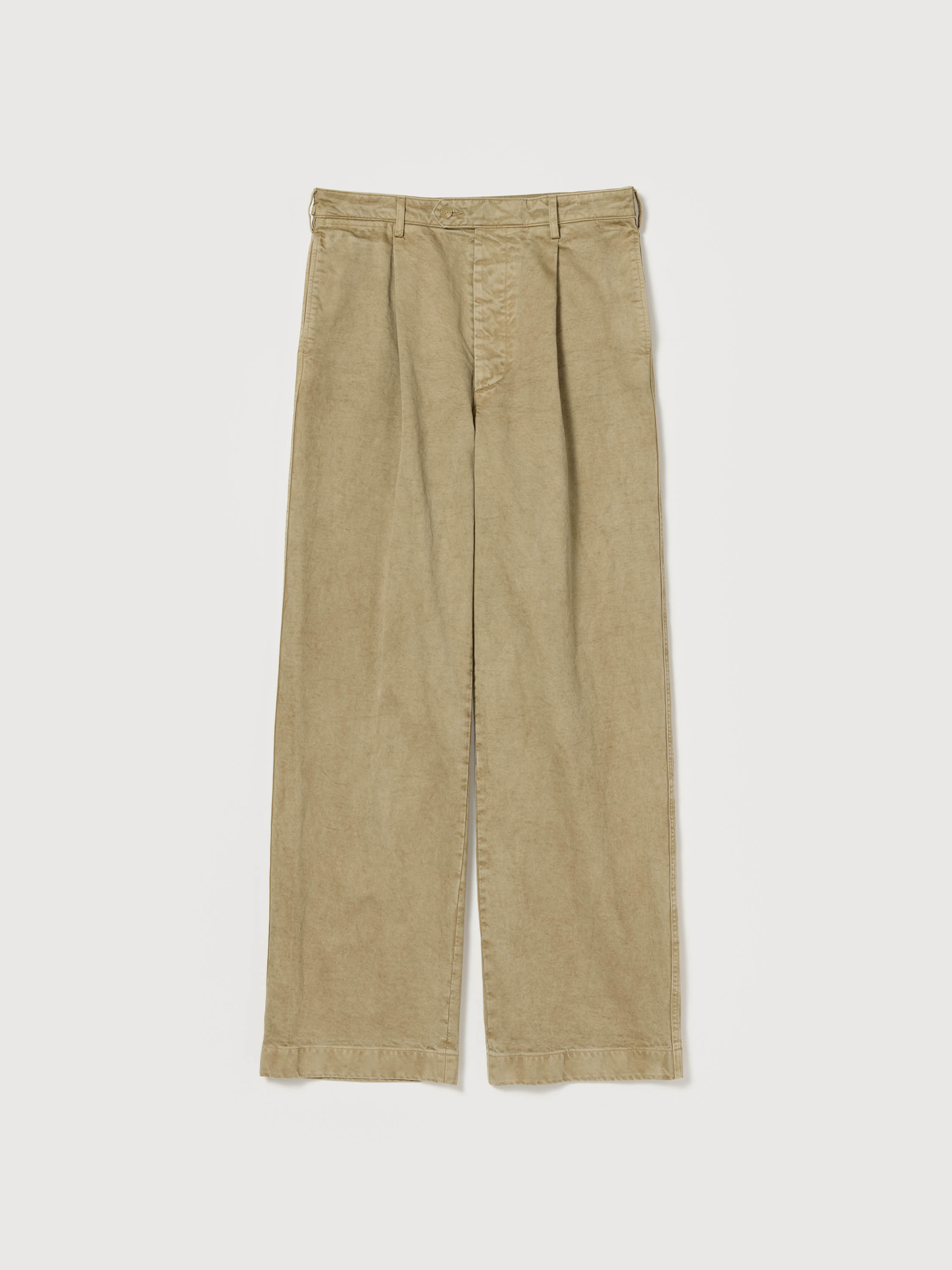PRODUCT DYED FINX CHINO ONE-TUCK PANTS 詳細画像 BEIGE 4