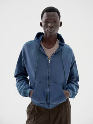 PRODUCT DYED PIMA LIGHT SWEAT ZIP PARKA