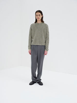 SHETLAND WOOL CASHMERE RIB KNIT P/O