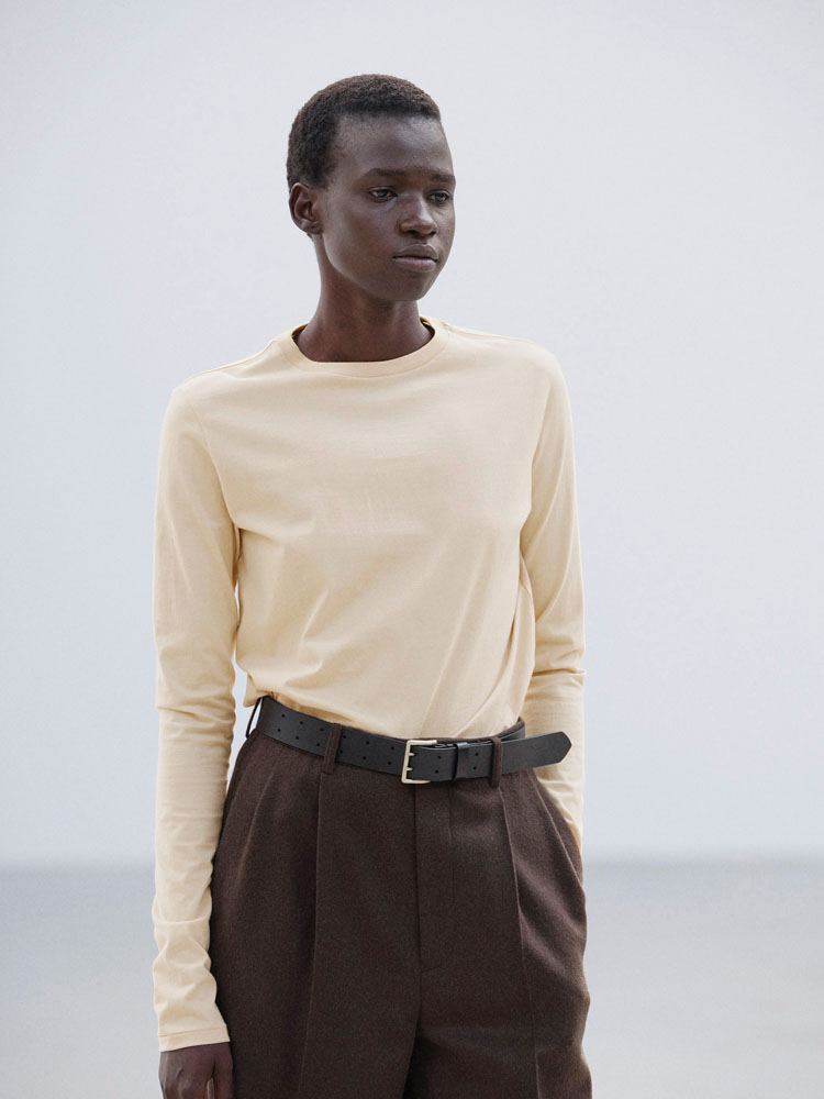 HIGH TWIST COTTON JERSEY L/S TEE