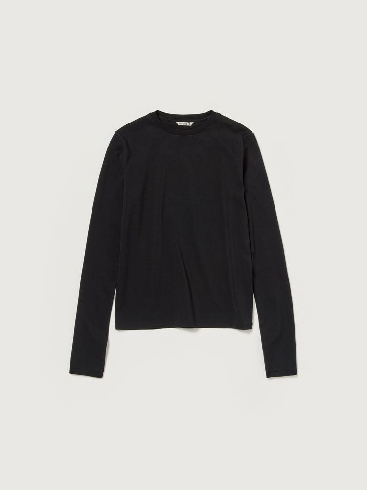 HIGH TWIST COTTON JERSEY L/S TEE - AURALEE Official Website
