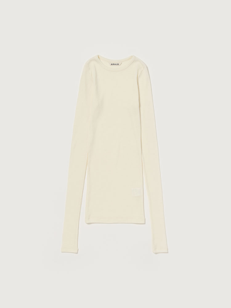 新品未使用AURALEE / WOOL SILK SOFT RIB TANK WOOL SILK SOFT RIB L/S TEE - AURALEE Official Website