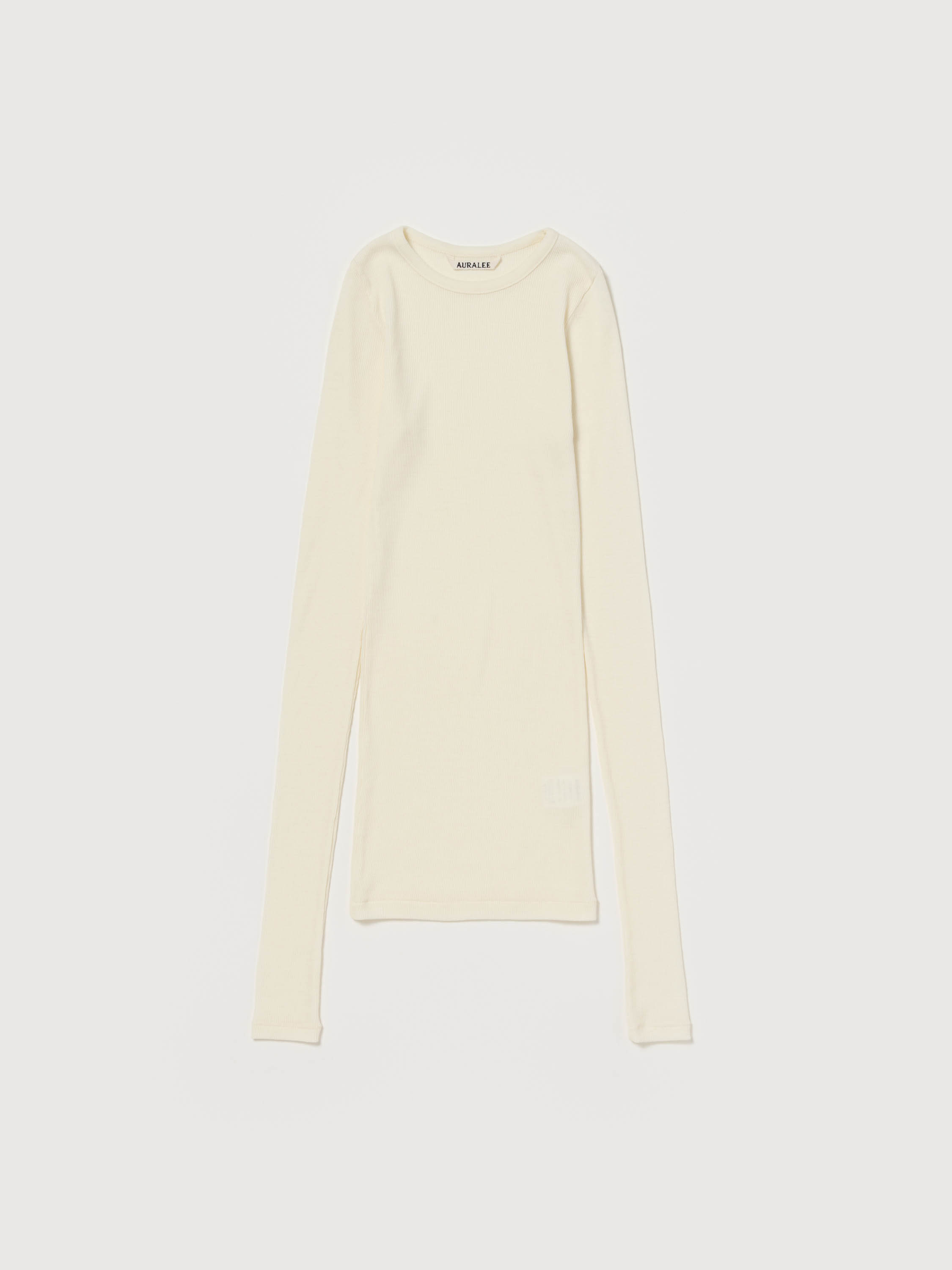トップス AURALEE 19SS WASHABLE WOOL RIB KNIT TEE Auralee Brushed Cotton Wool Rib Shirt Black – Neighbour