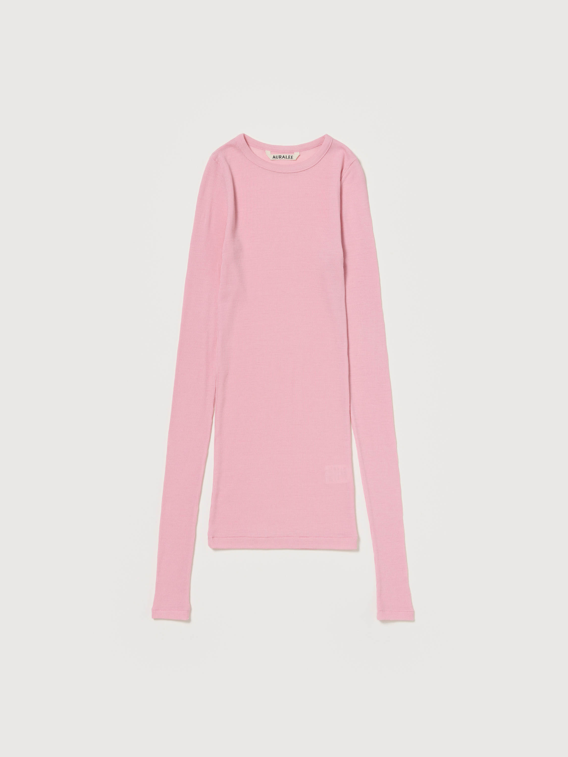 WOOL SILK SOFT RIB L/S TEE 詳細画像 PINK 3