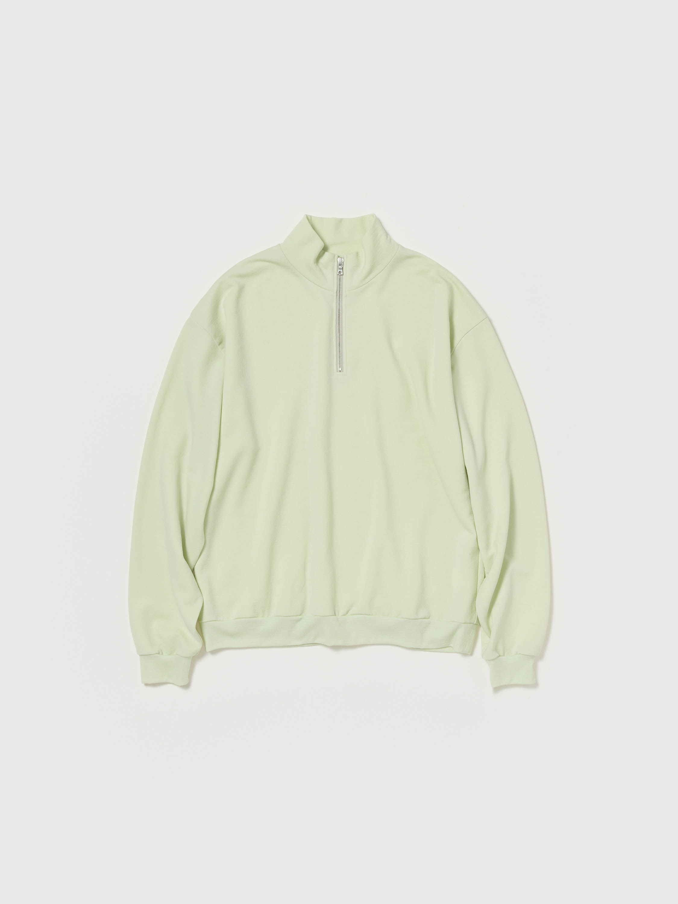 LIGHT WOOL SWEAT HALF ZIP P/O 詳細画像 PALE LIME 1