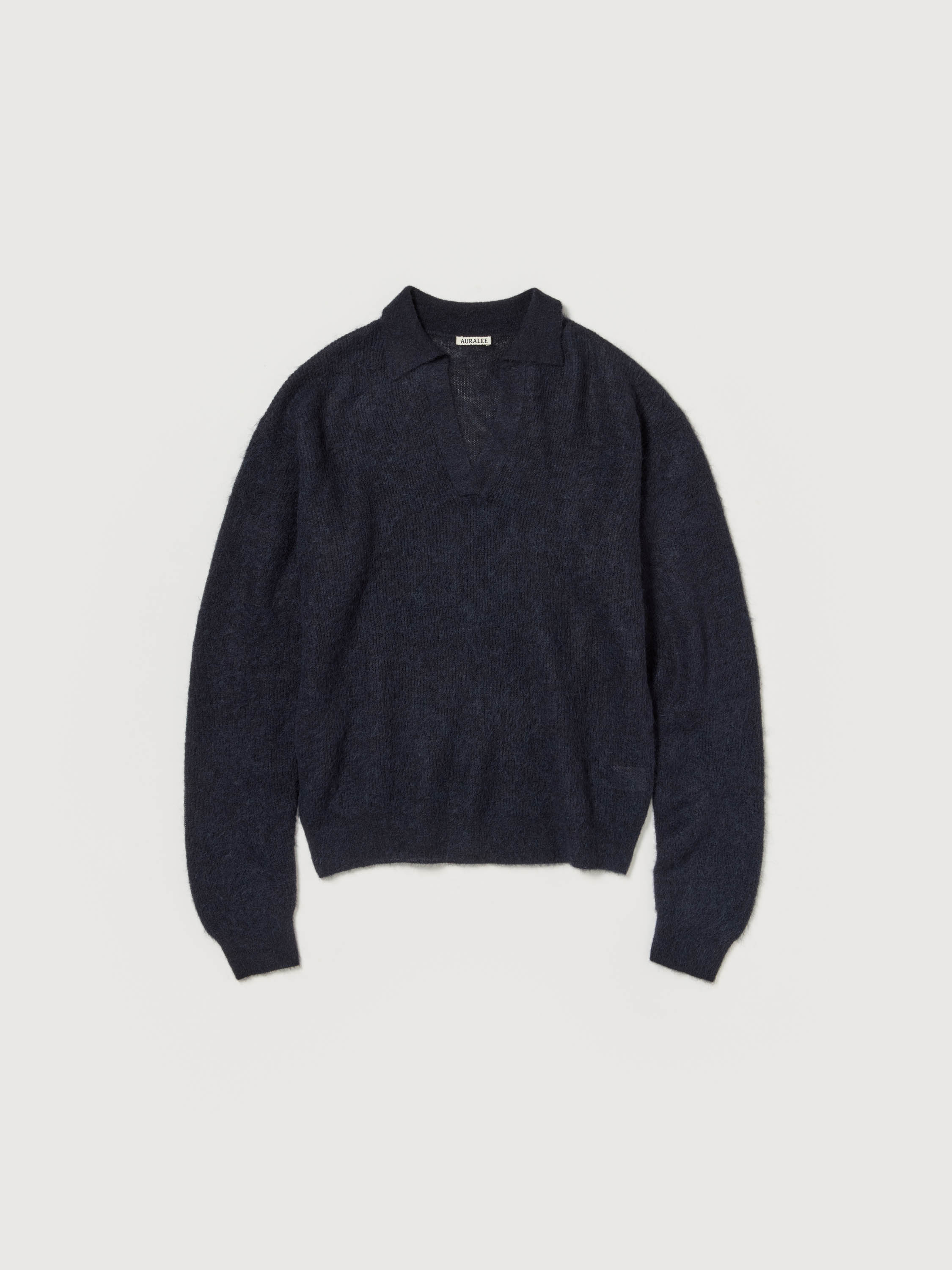 BABY SURI ALPACA SHEER KNIT SKIPPER POLO 詳細画像 NAVY 1