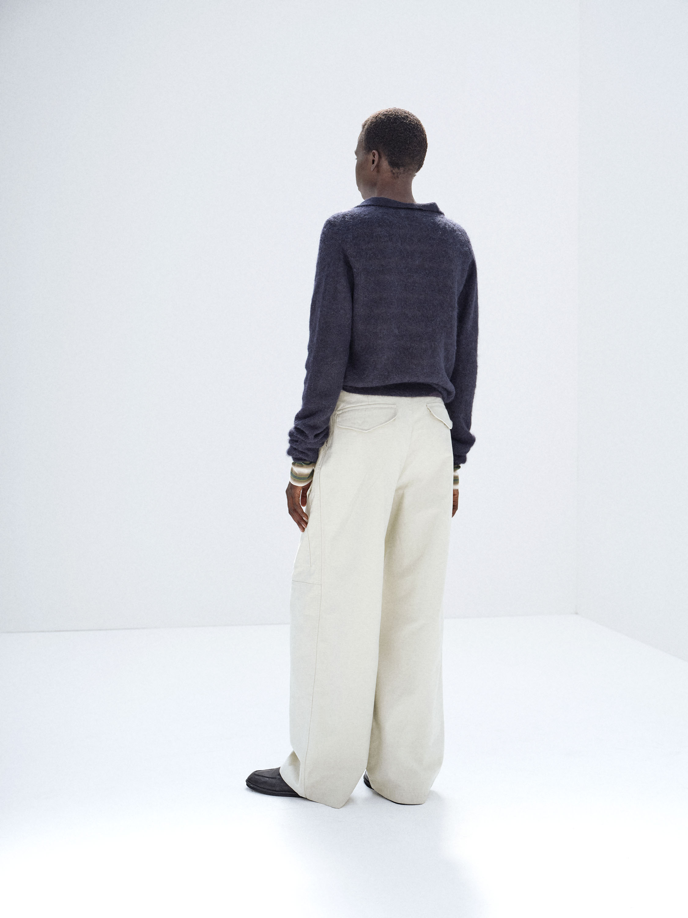 WASHED BAGGY SATIN CARGO PANTS 詳細画像 DUSTY IVORY 4