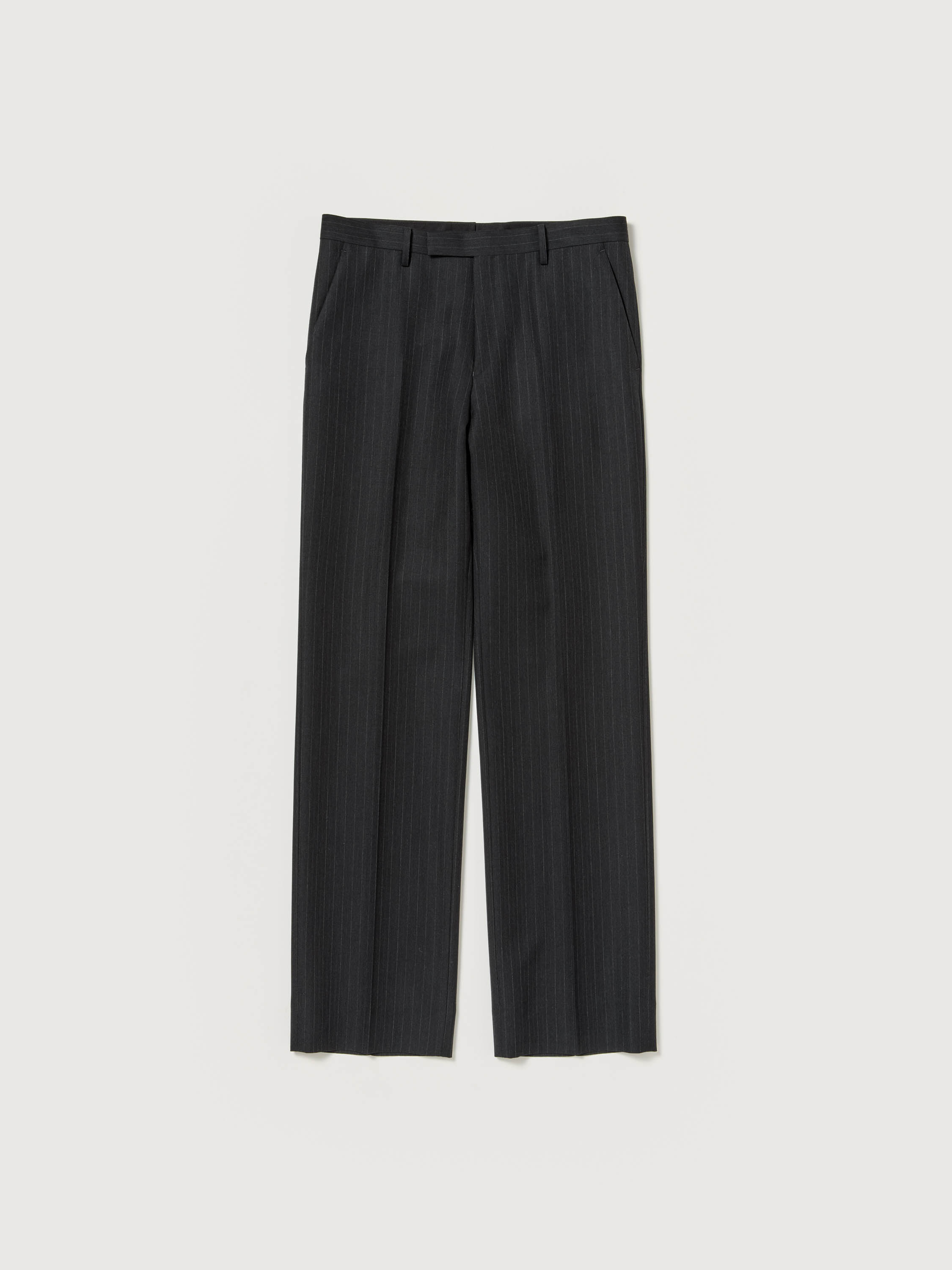 BLUEFACED WOOL TWO-TUCK SLACKS 詳細画像 CHARCOAL NAVY STRIPE 5