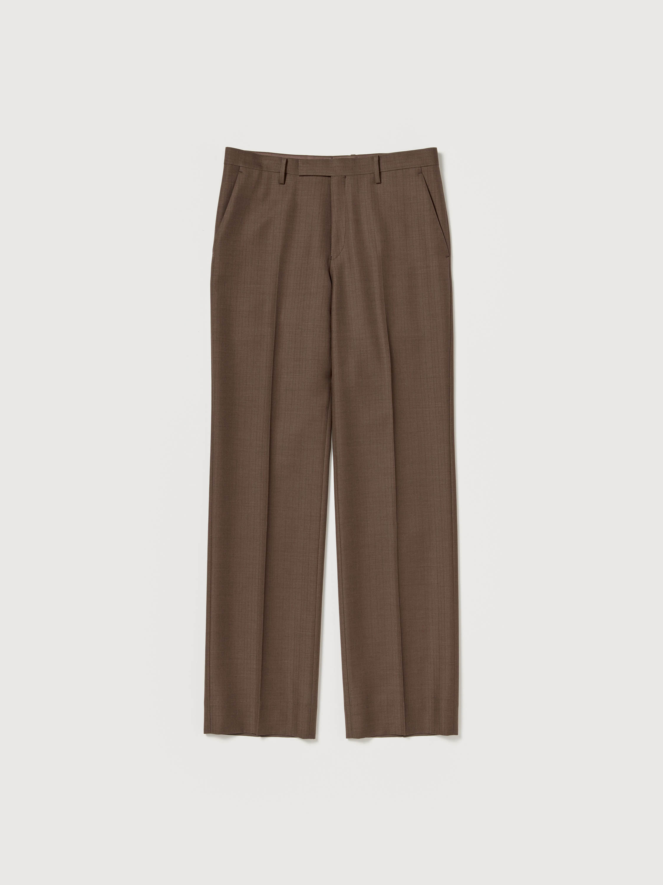 BLUEFACED WOOL TWO-TUCK SLACKS 詳細画像 BROWN RED STRIPE 1