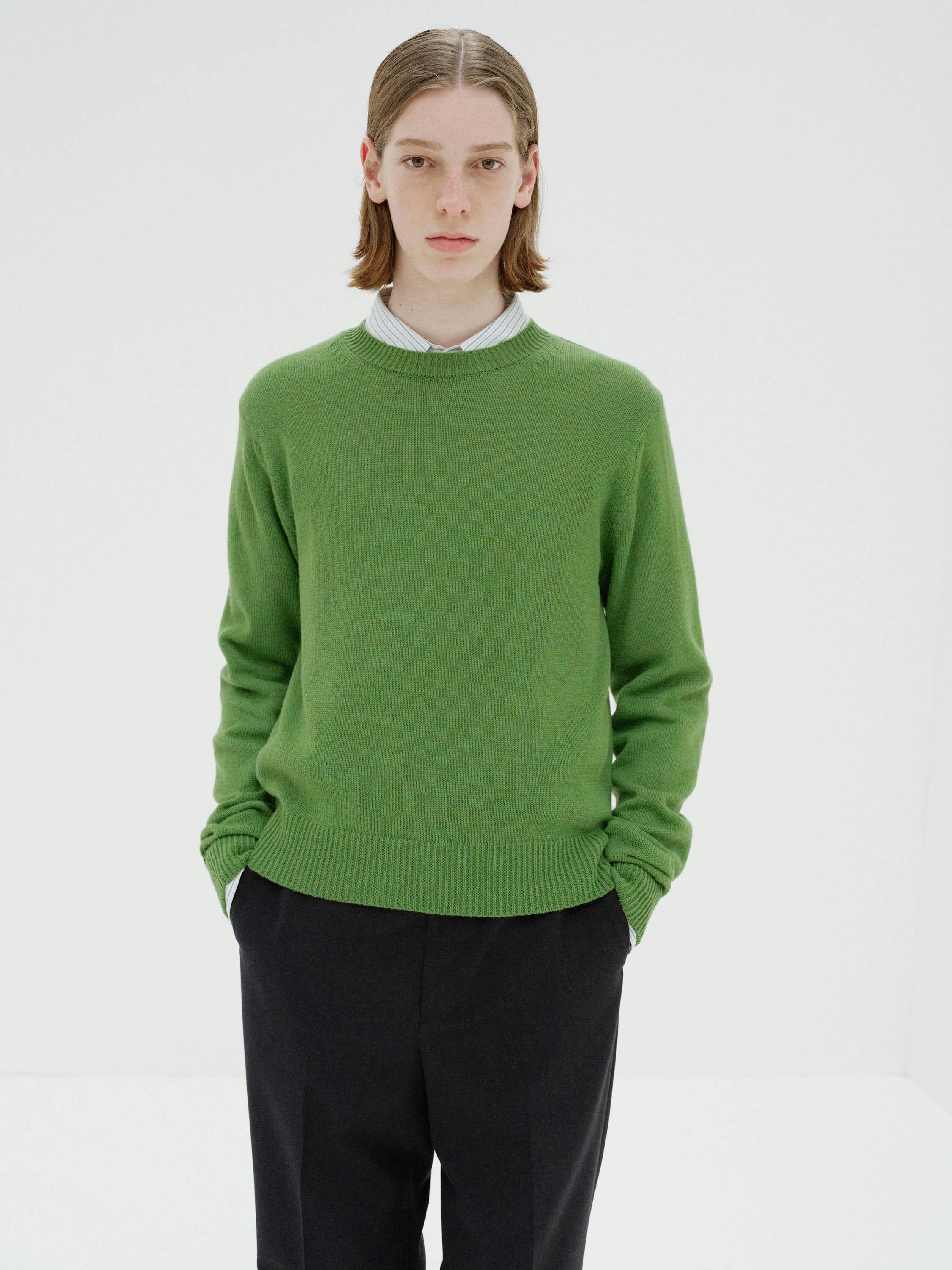 LIGHT CASHMERE KNIT P/O 詳細画像 GREEN 1