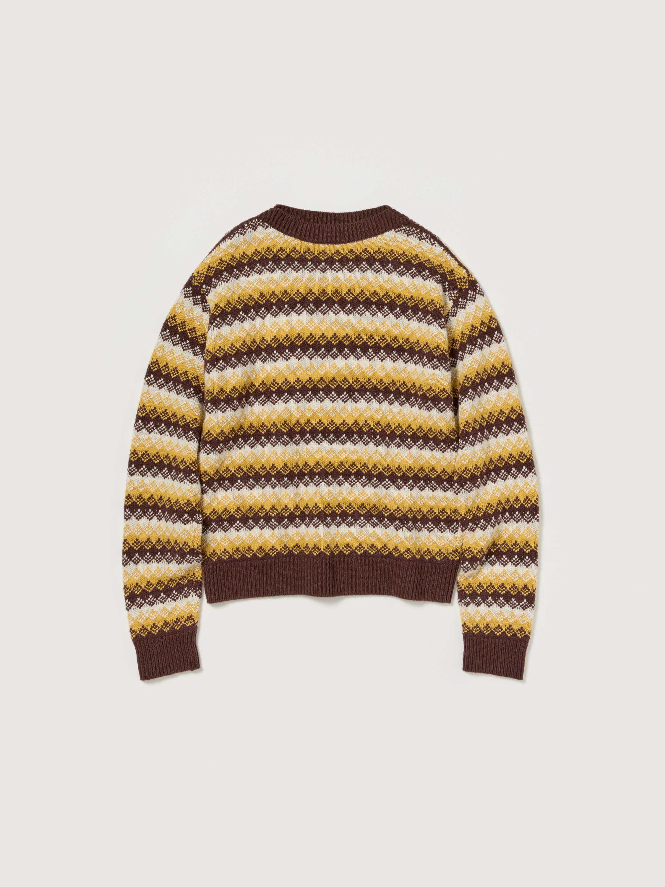 CASHMERE JACQUARD KNIT P/O 詳細画像 BURGUNDY YELLOW 5