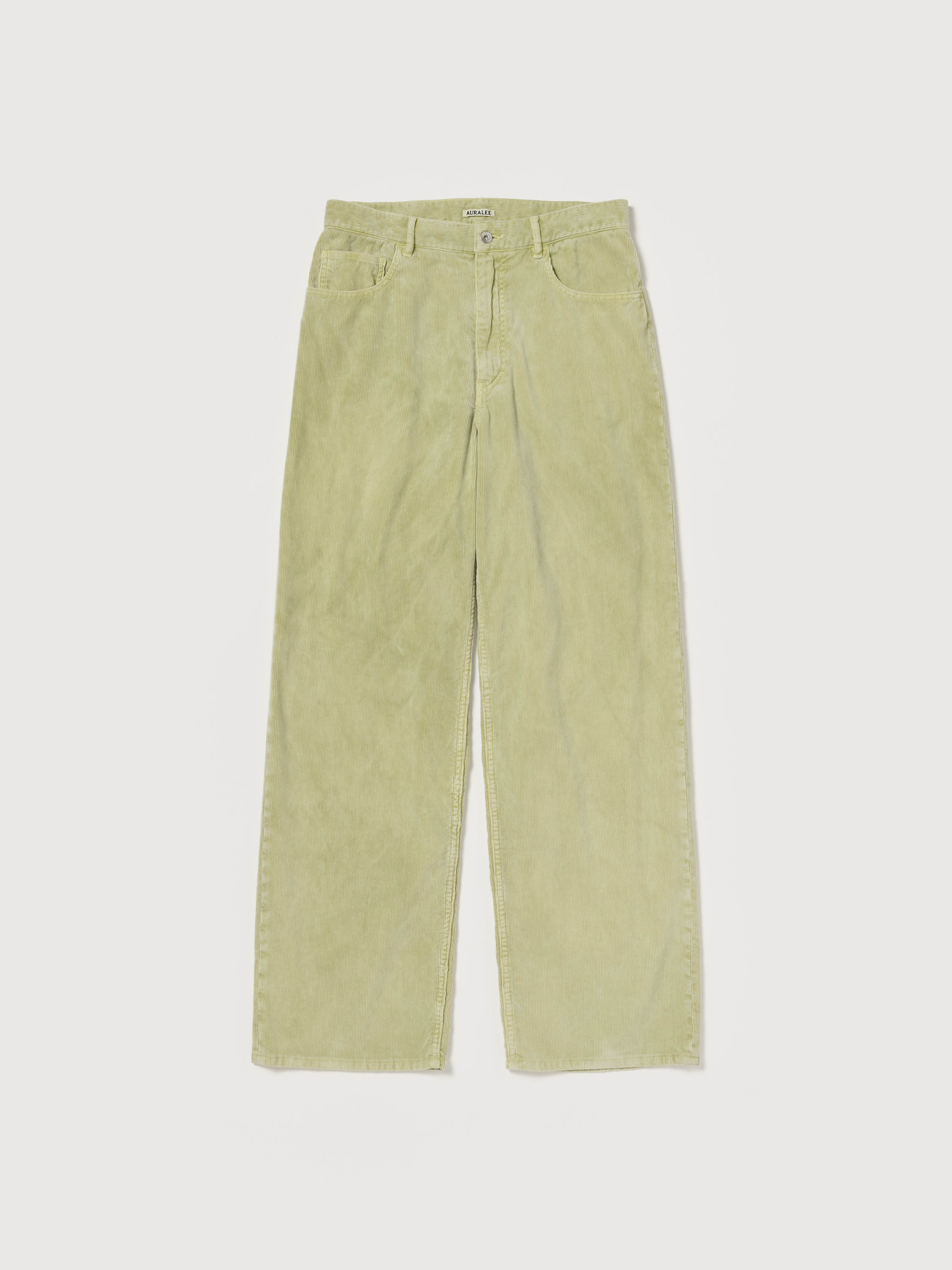 PIGMENT DYED FINX CORDUROY WIDE 5P PANTS 詳細画像 DUSTY LIME 1