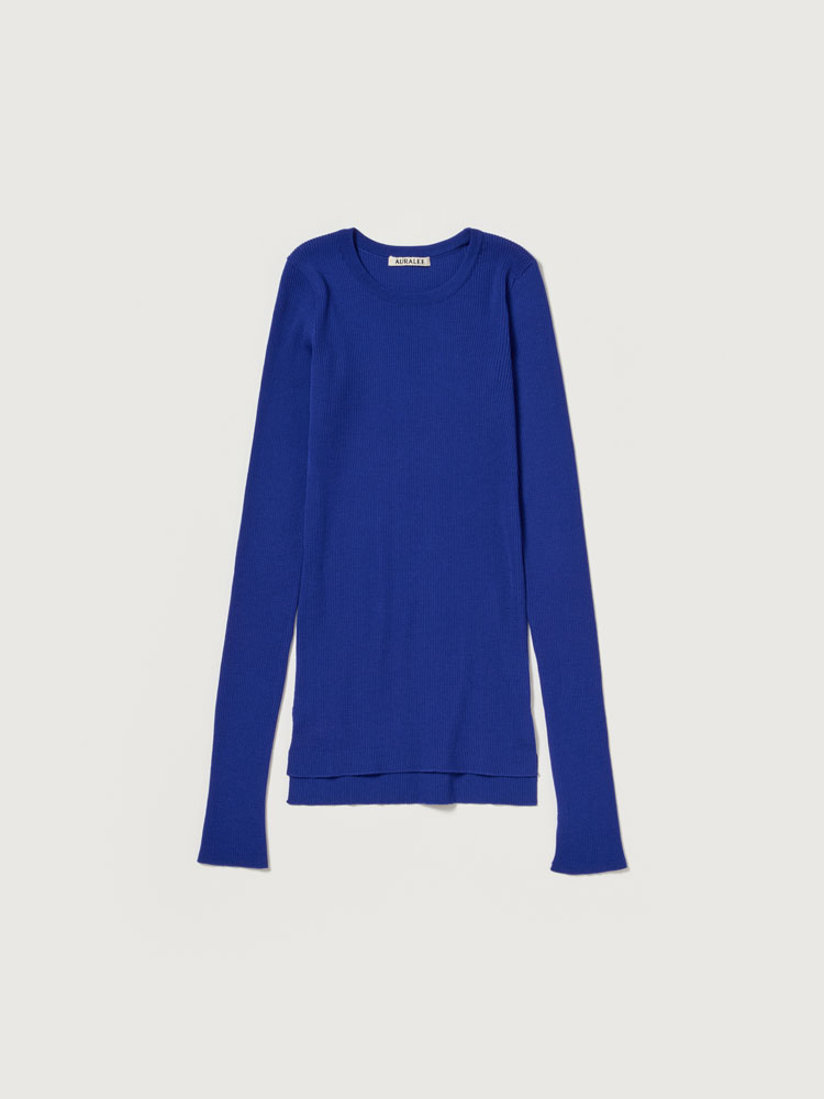 SUPER FINE WOOL HIGH GAUGE RIB KNIT P/O - AURALEE Official