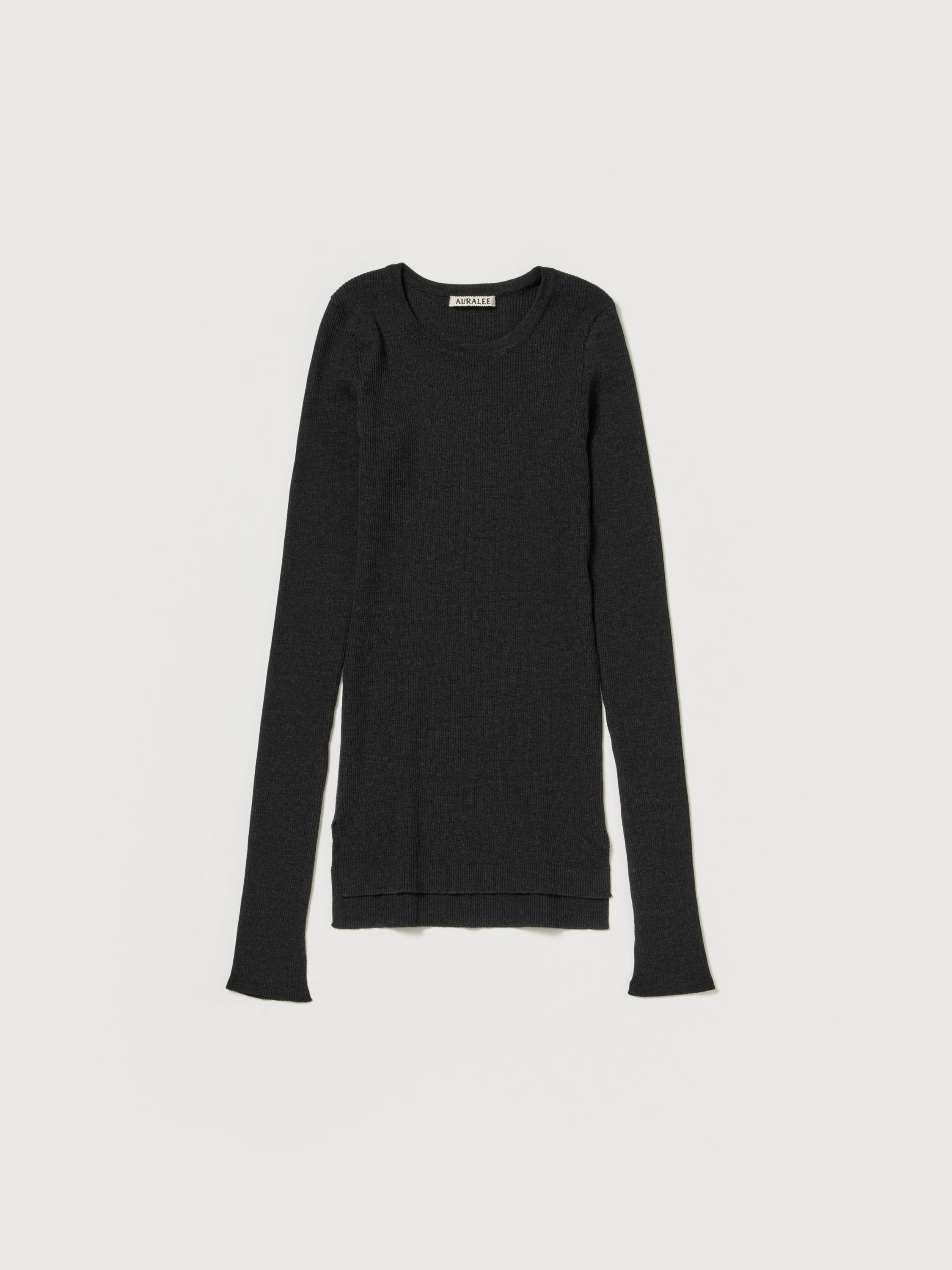 SUPER FINE WOOL HIGH GAUGE RIB KNIT P/O 詳細画像 TOP CHARCOAL 1