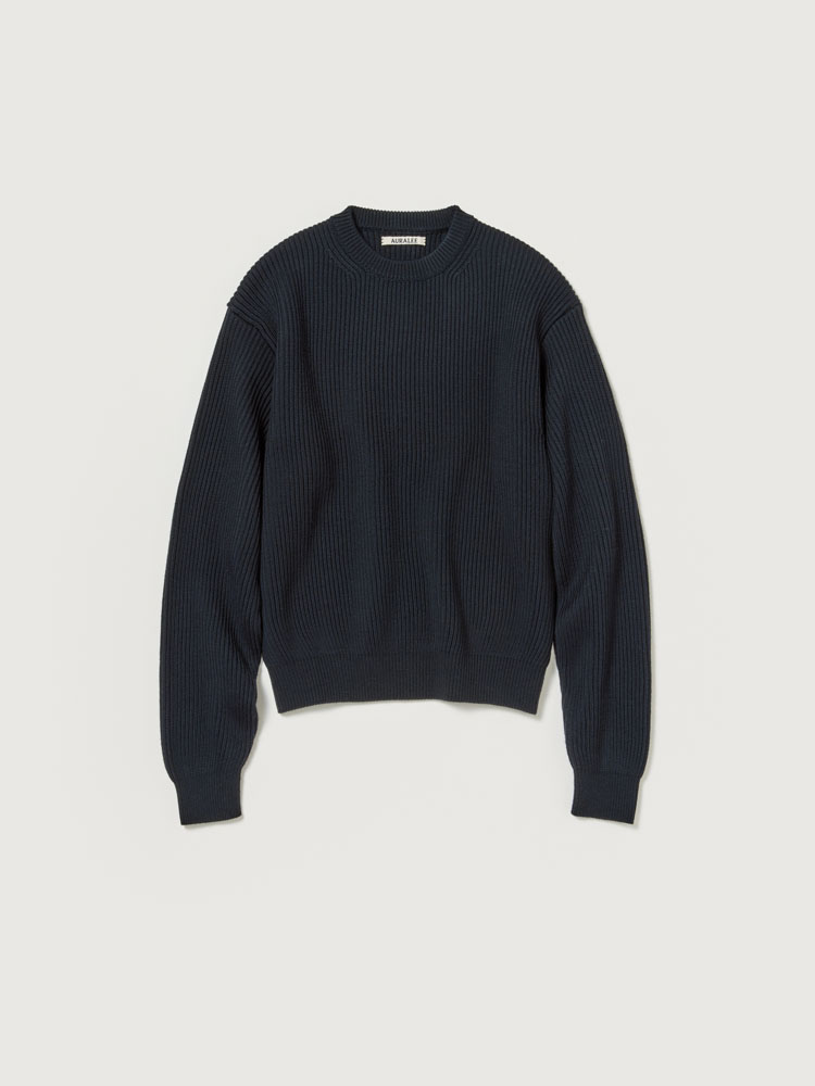 SUPER FINE WOOL SOFT RIB KNIT P/O - AURALEE Official Website