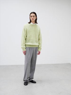 BRUSHED SUPER KID MOHAIR KNIT P/O