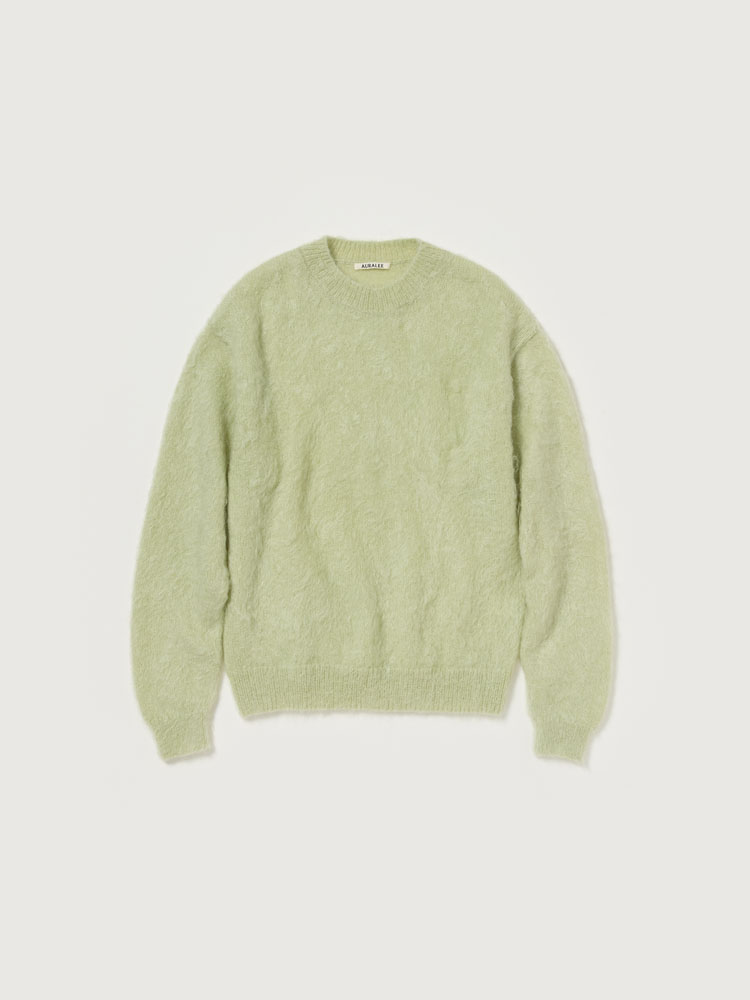 BRUSHED SUPER KID MOHAIR KNIT P/O