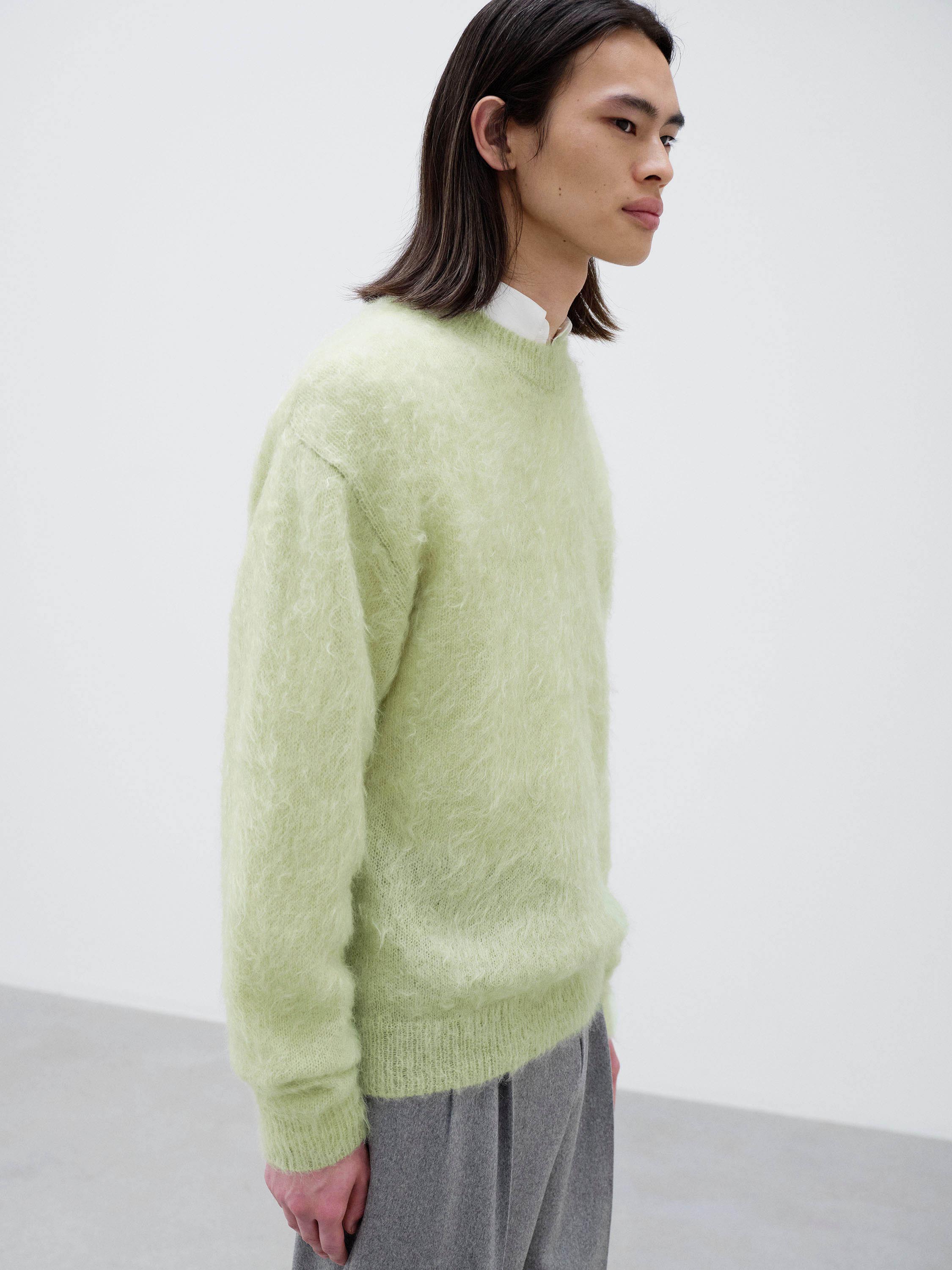 BRUSHED SUPER KID MOHAIR KNIT P/O - AURALEE Official Website