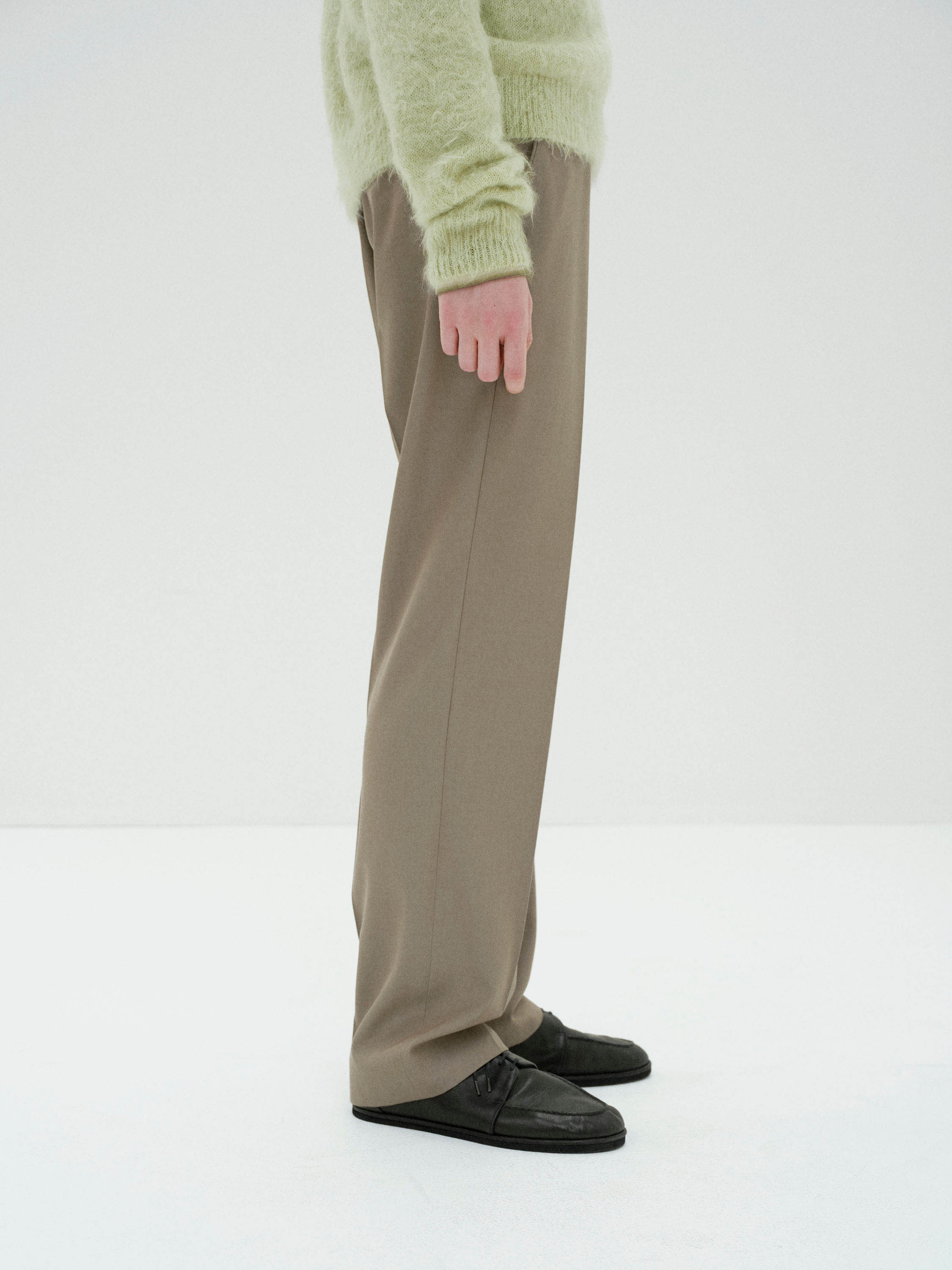 LIGHT WOOL MAX GABARDINE SLACKS 詳細画像 KHAKI CHAMBRAY 3