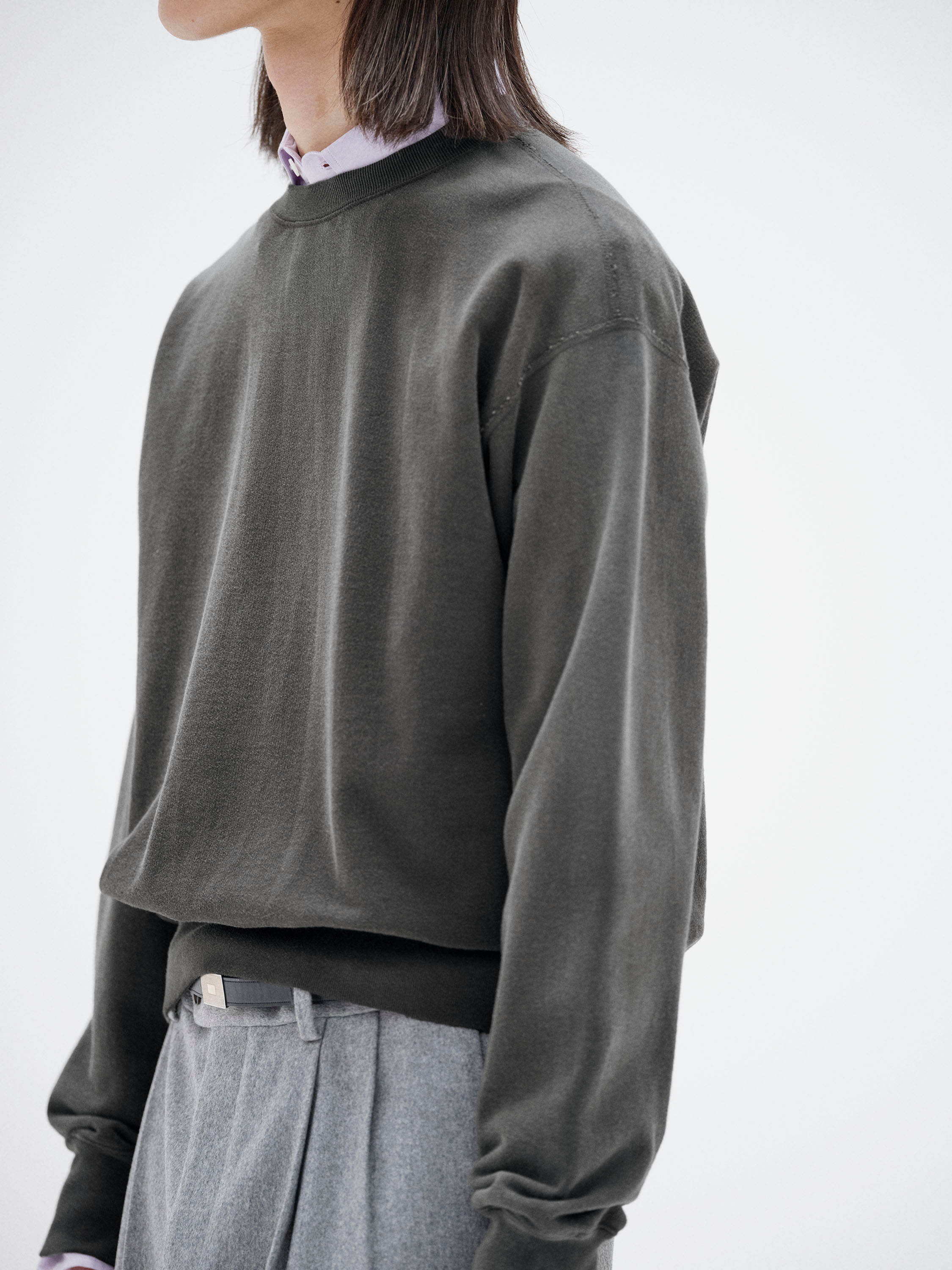 PRODUCT DYED PIMA LIGHT SWEAT P/O 詳細画像 INK BLACK 2