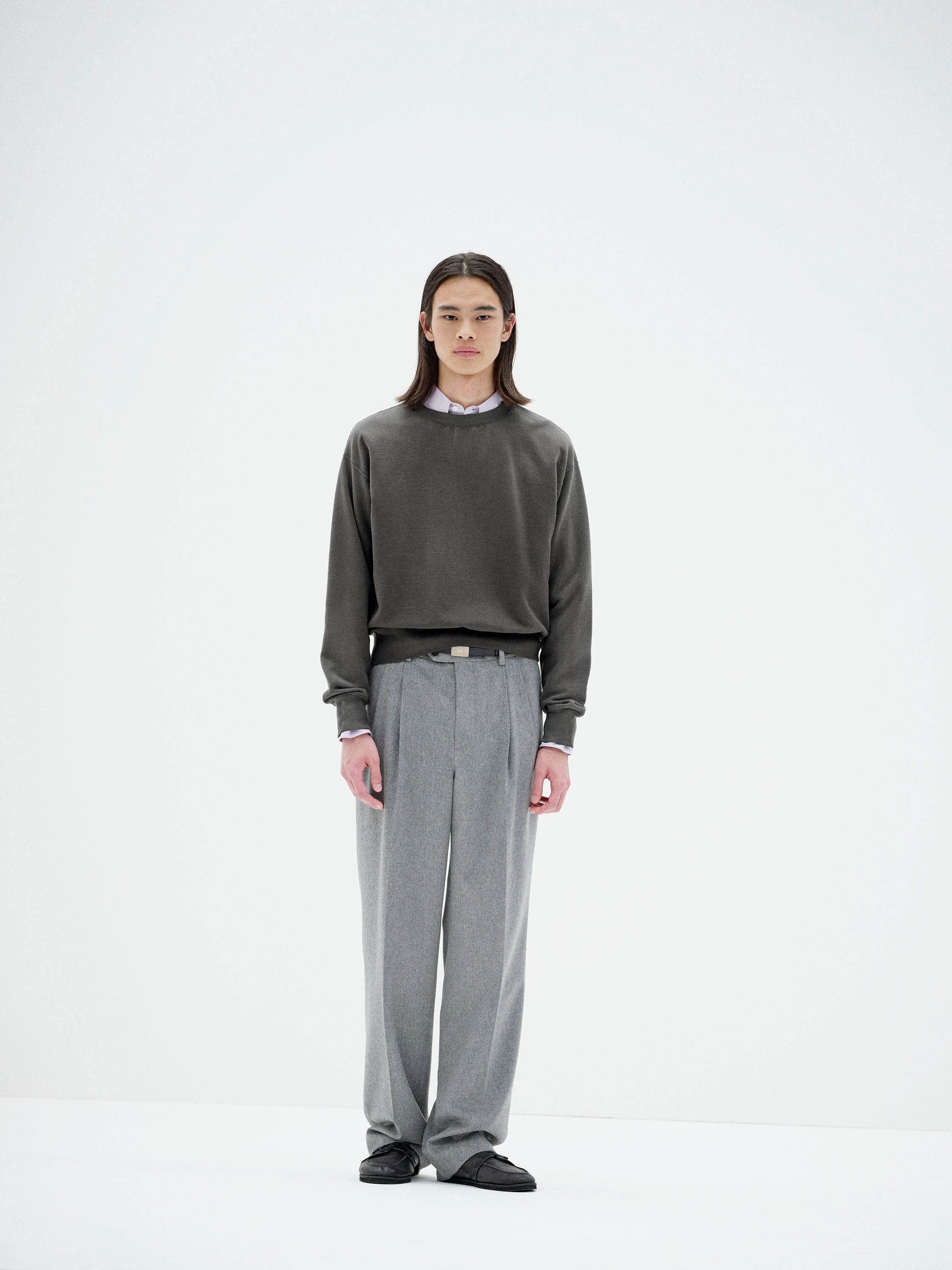PRODUCT DYED PIMA LIGHT SWEAT P/O 詳細画像 INK BLACK 3