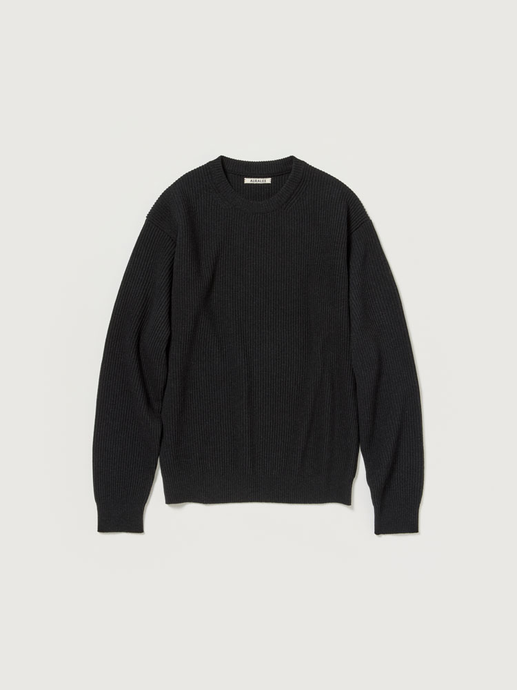 SUPER FINE WOOL RIB KNIT P/O - AURALEE Official Website