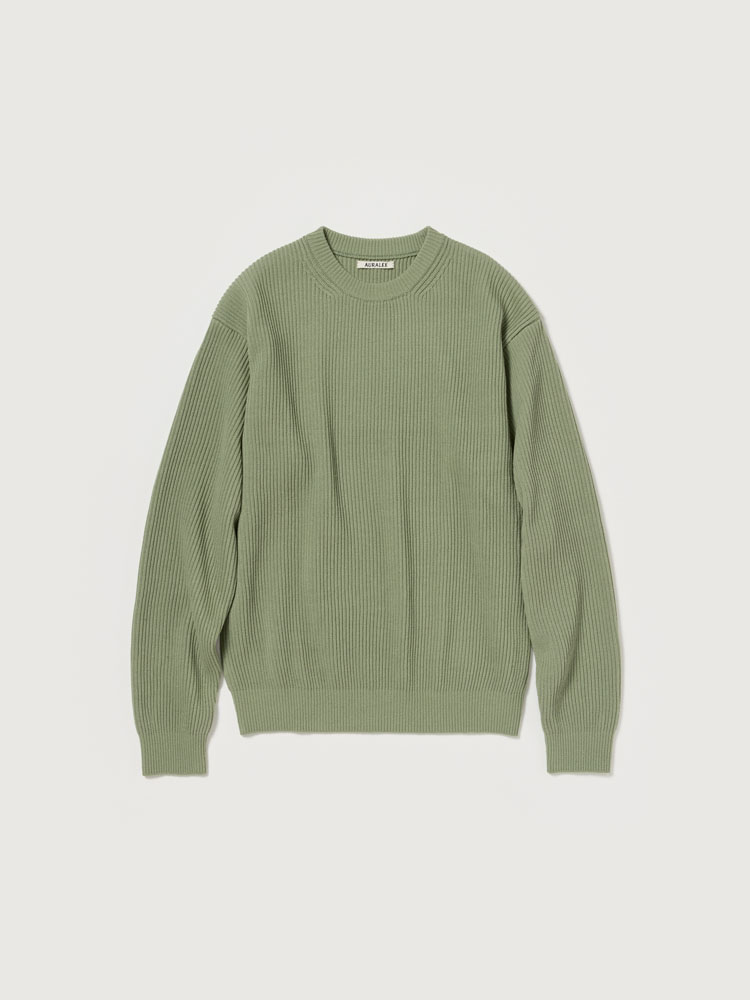 SUPER FINE WOOL RIB KNIT P/O - AURALEE Official Website
