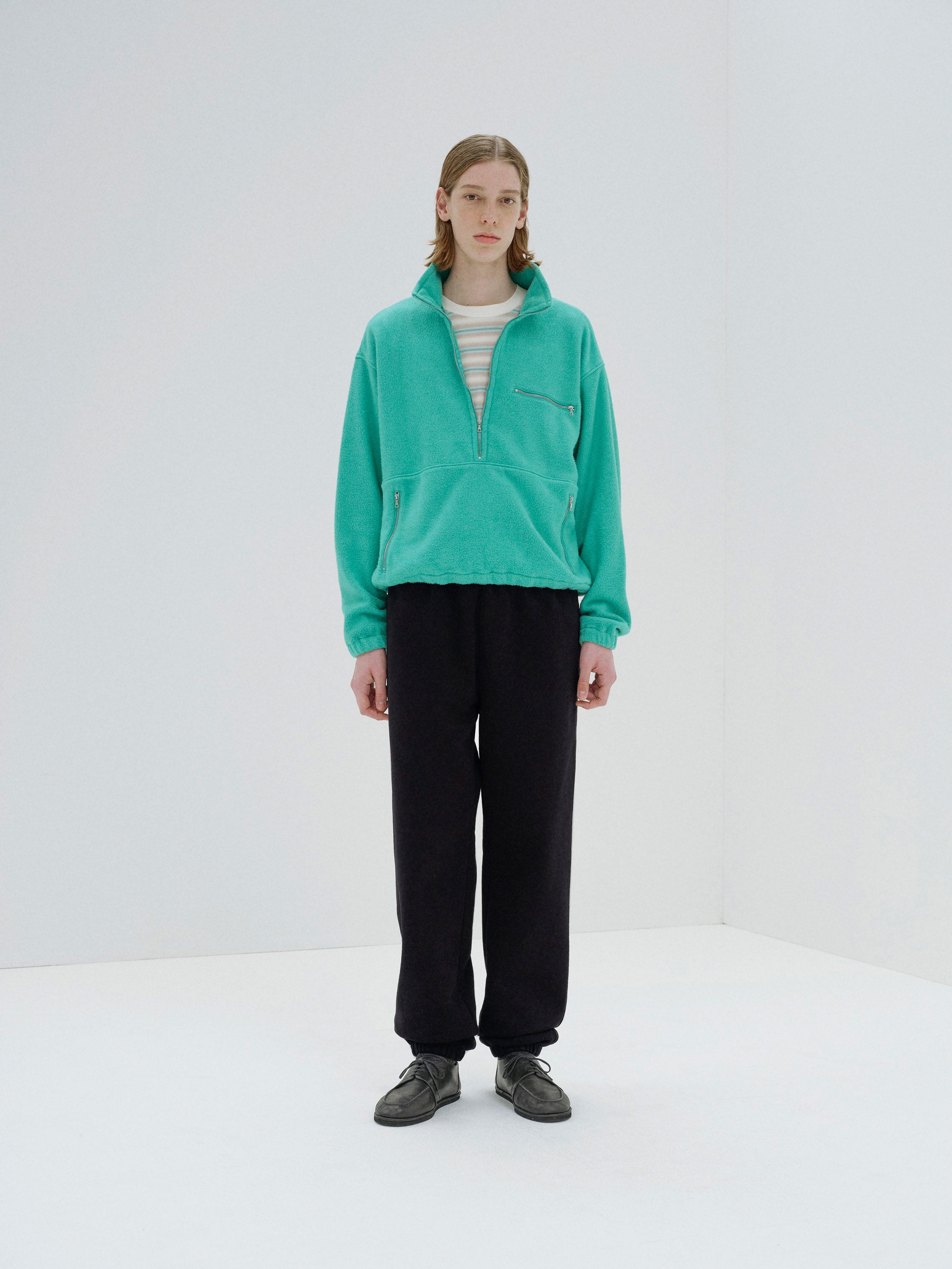 PURE SILK COMFORT FLEECE HALF ZIP P/O - AURALEE Official Website