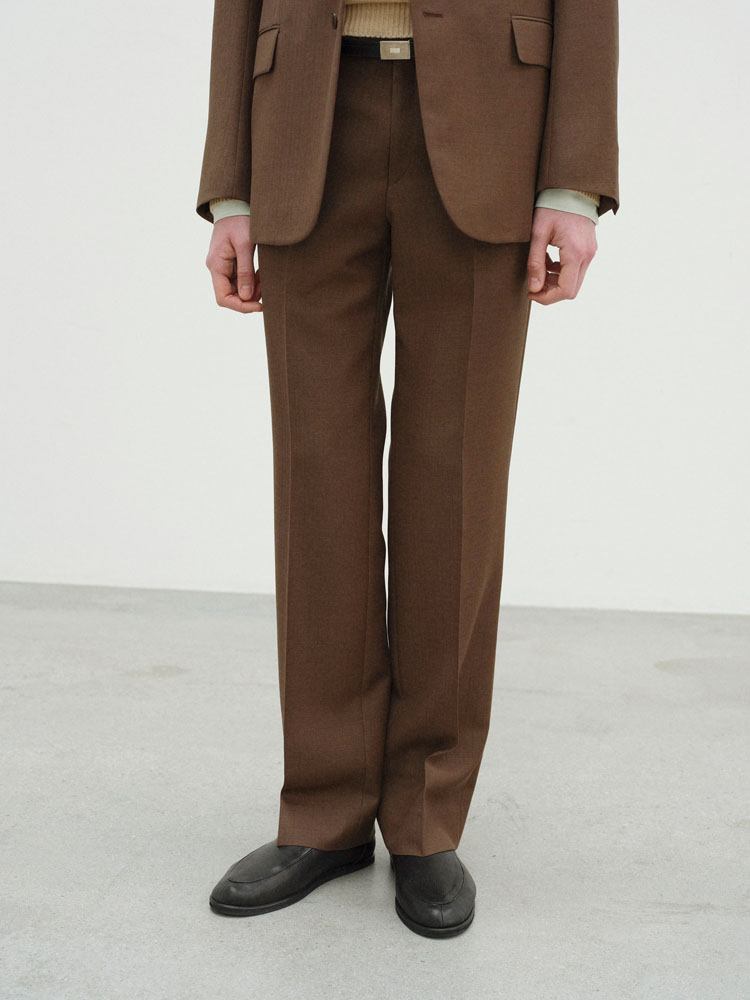 BLUEFACED WOOL NARROW SLACKS