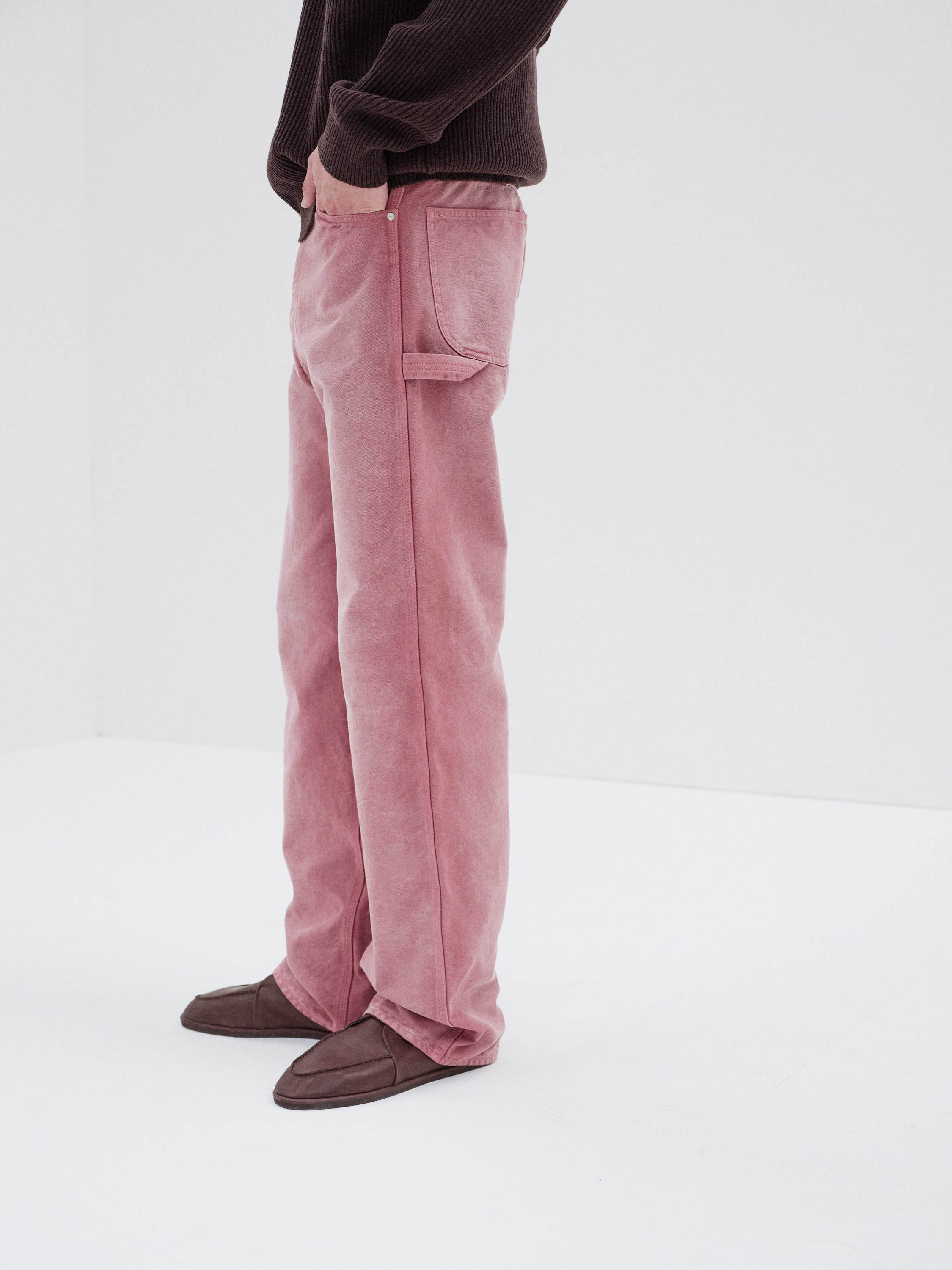 PRODUCT DYED ORGANIC COTTON DUCK PAINTER PANTS 詳細画像 FADED BURGUNDY 3