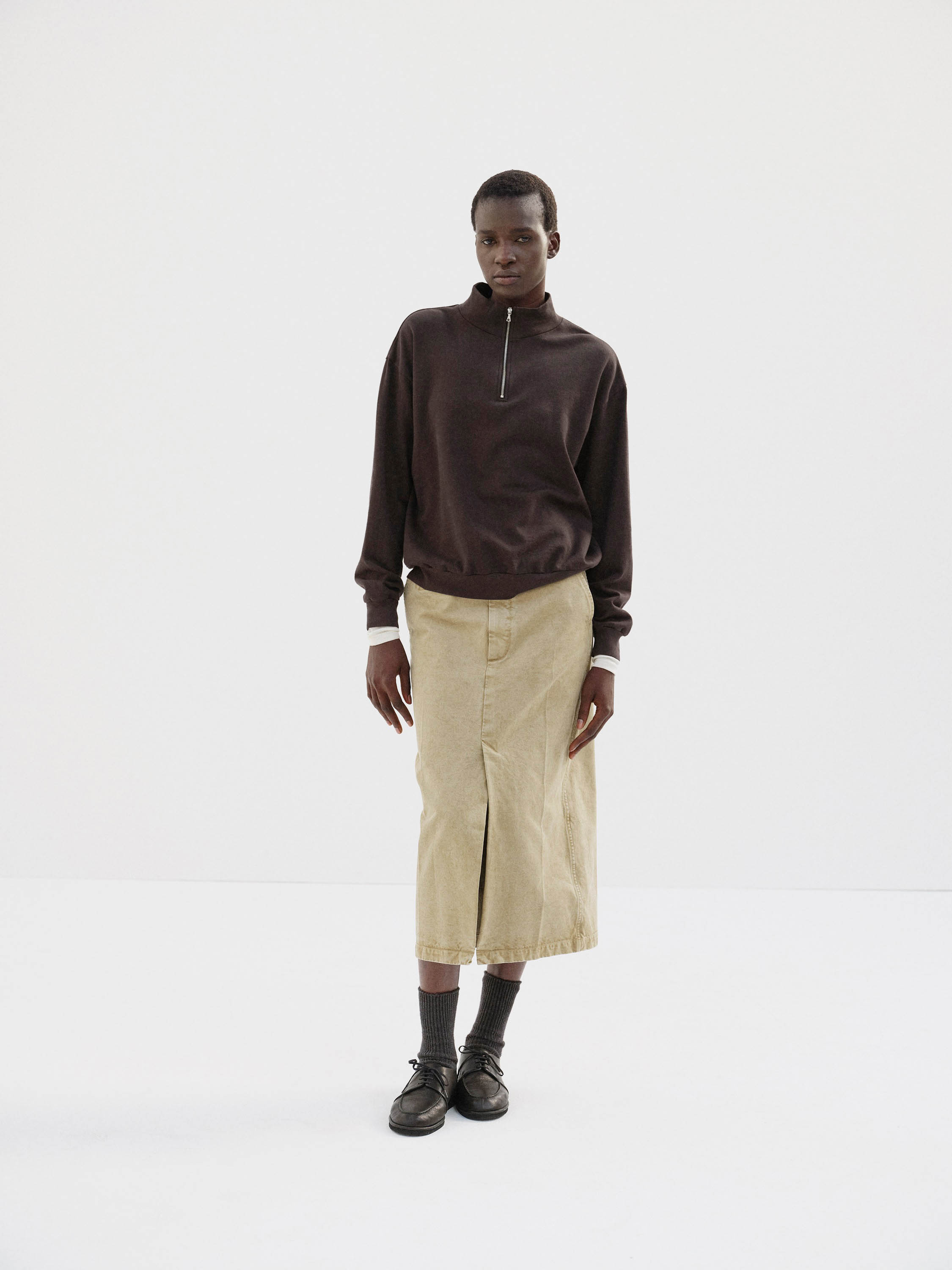 SUPER HIGH GAUGE SWEAT HALF ZIP P/O 詳細画像 DARK BROWN 2