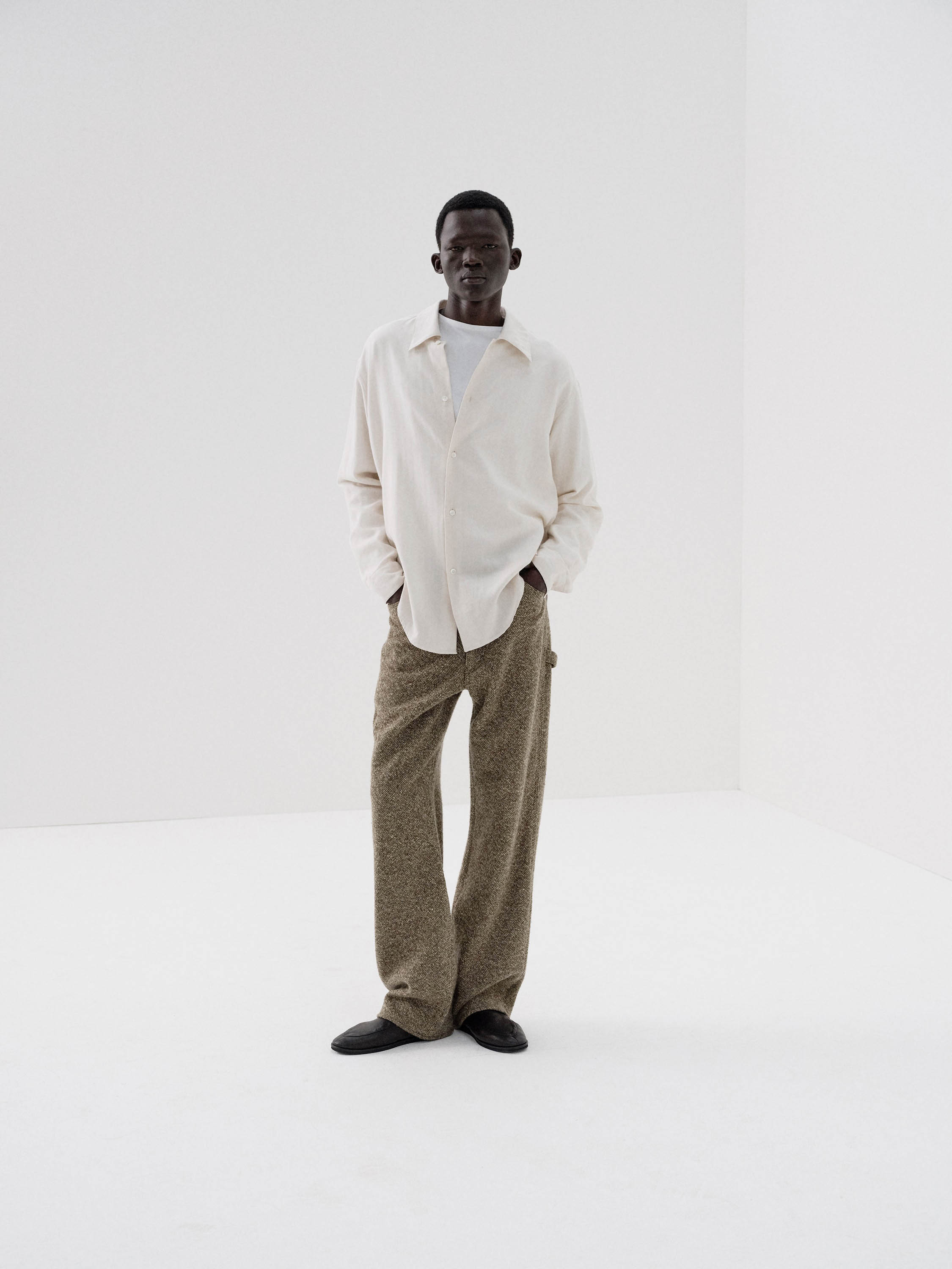 HOMESPUN TWEED PAINTER PANTS - AURALEE Official Website