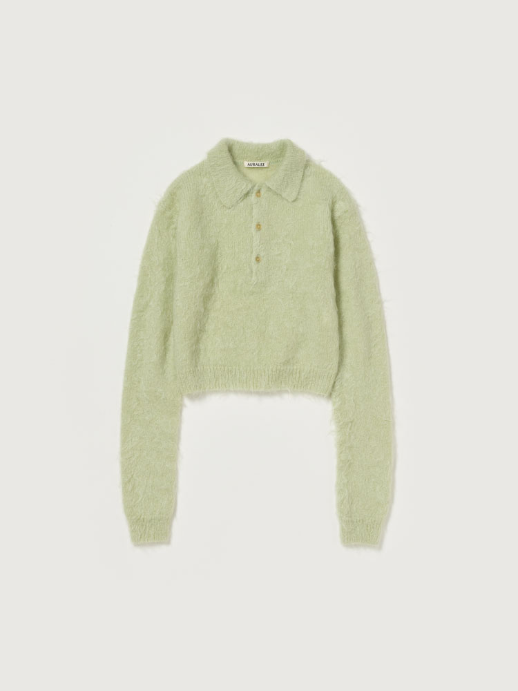 【別注】AURALEE BRUSHED SUPER KIDMOHAIR KNIT AURALEE BRUSHED SUPER KID MOHAIR KNIT P/O | Les