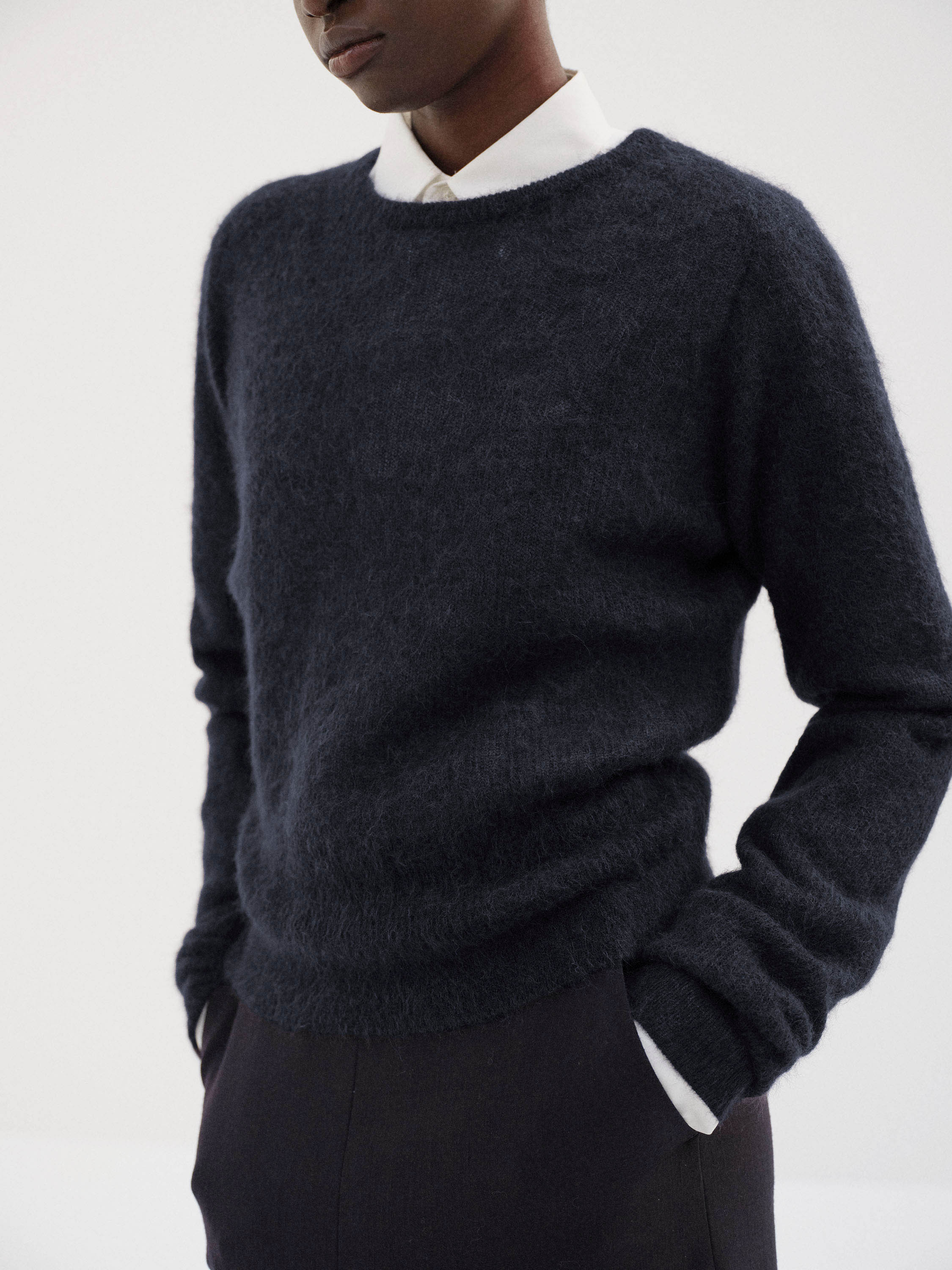 BABY SURI ALPACA SHEER KNIT P/O 詳細画像 NAVY 2