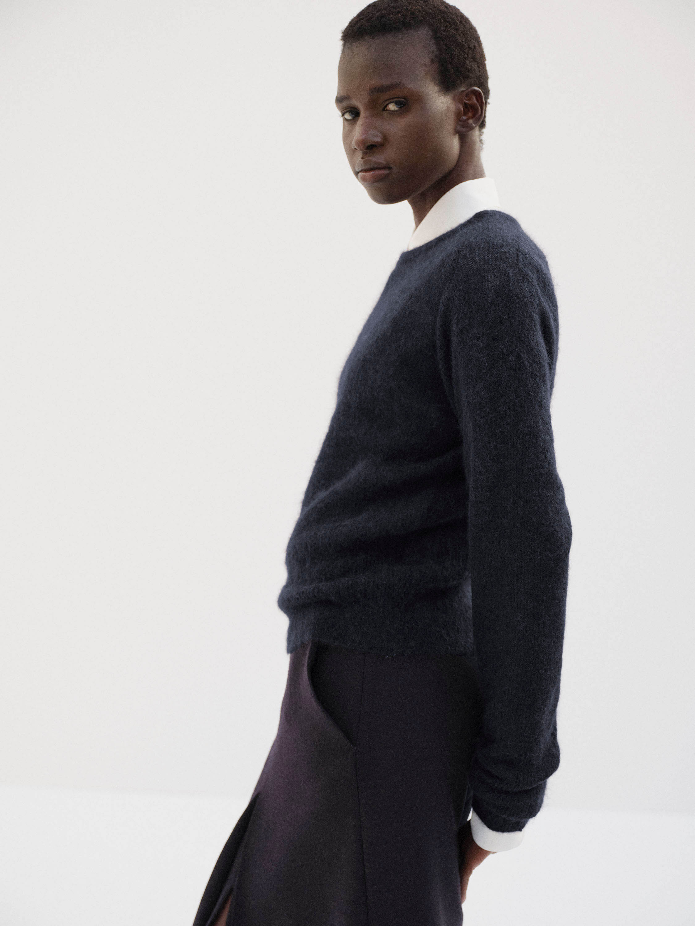 BABY SURI ALPACA SHEER KNIT P/O 詳細画像 NAVY 3