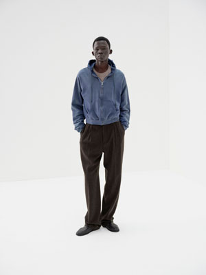 BABY CAMEL FLANNEL TWO-TUCK SLACKS